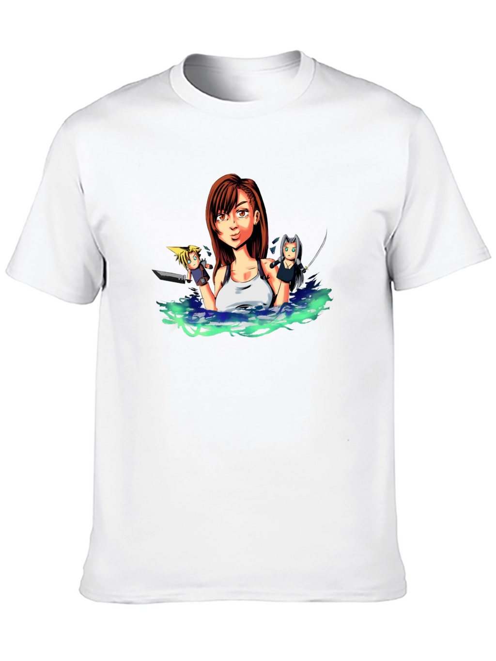 Final Fantasy VII Tifa Anime Black T-Shirt