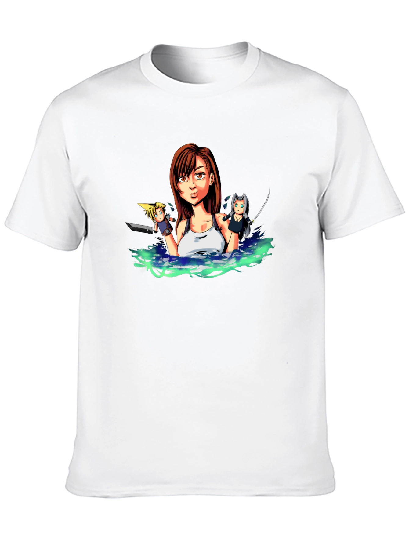 Final Fantasy VII Tifa Anime Black T-Shirt