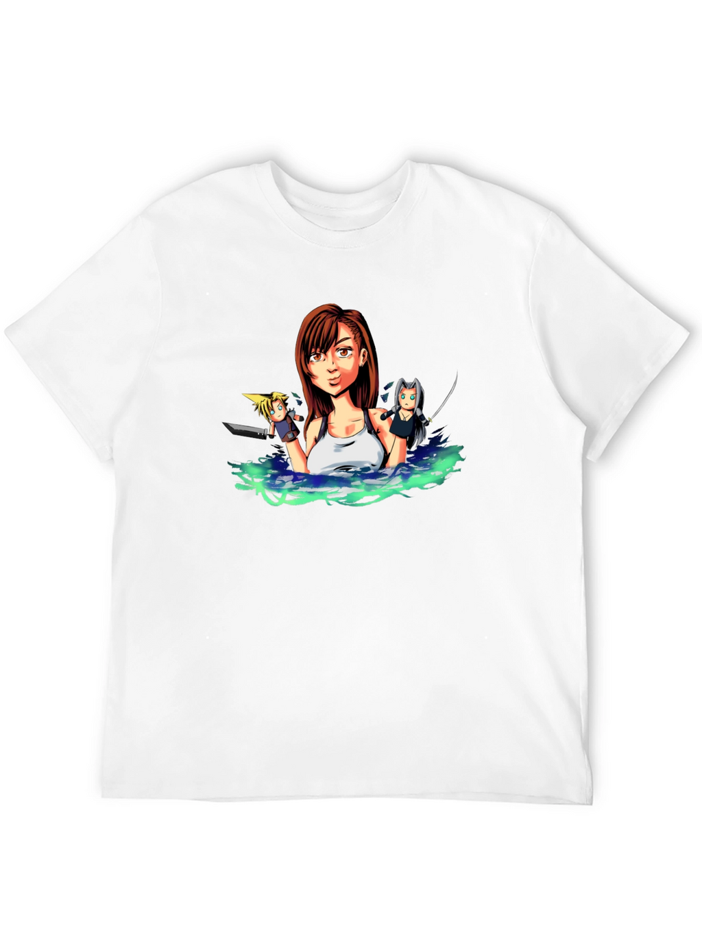 Final Fantasy VII Tifa Anime Black T-Shirt