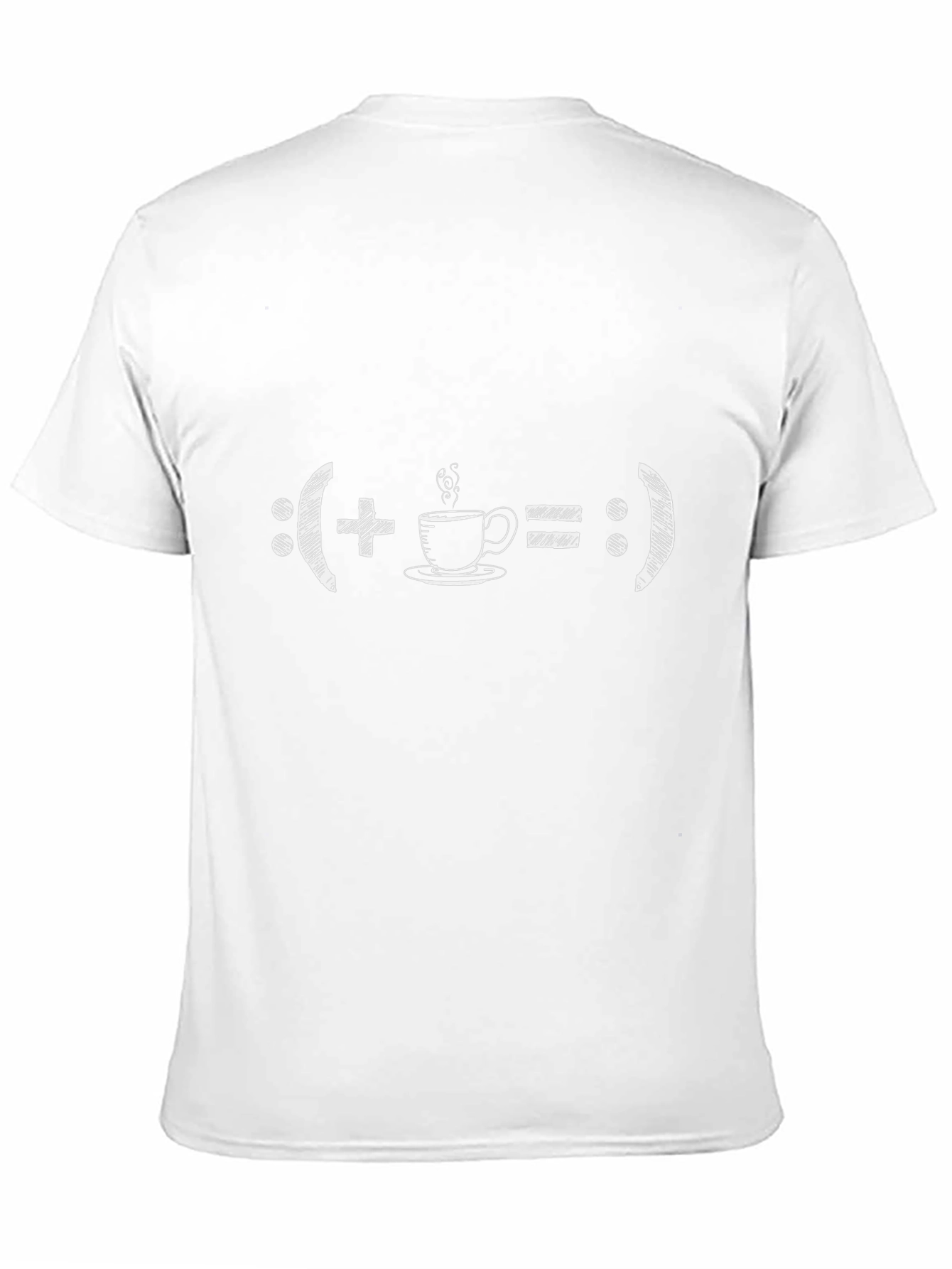 Coffee = Happy Face Black Graphic T-Shirt