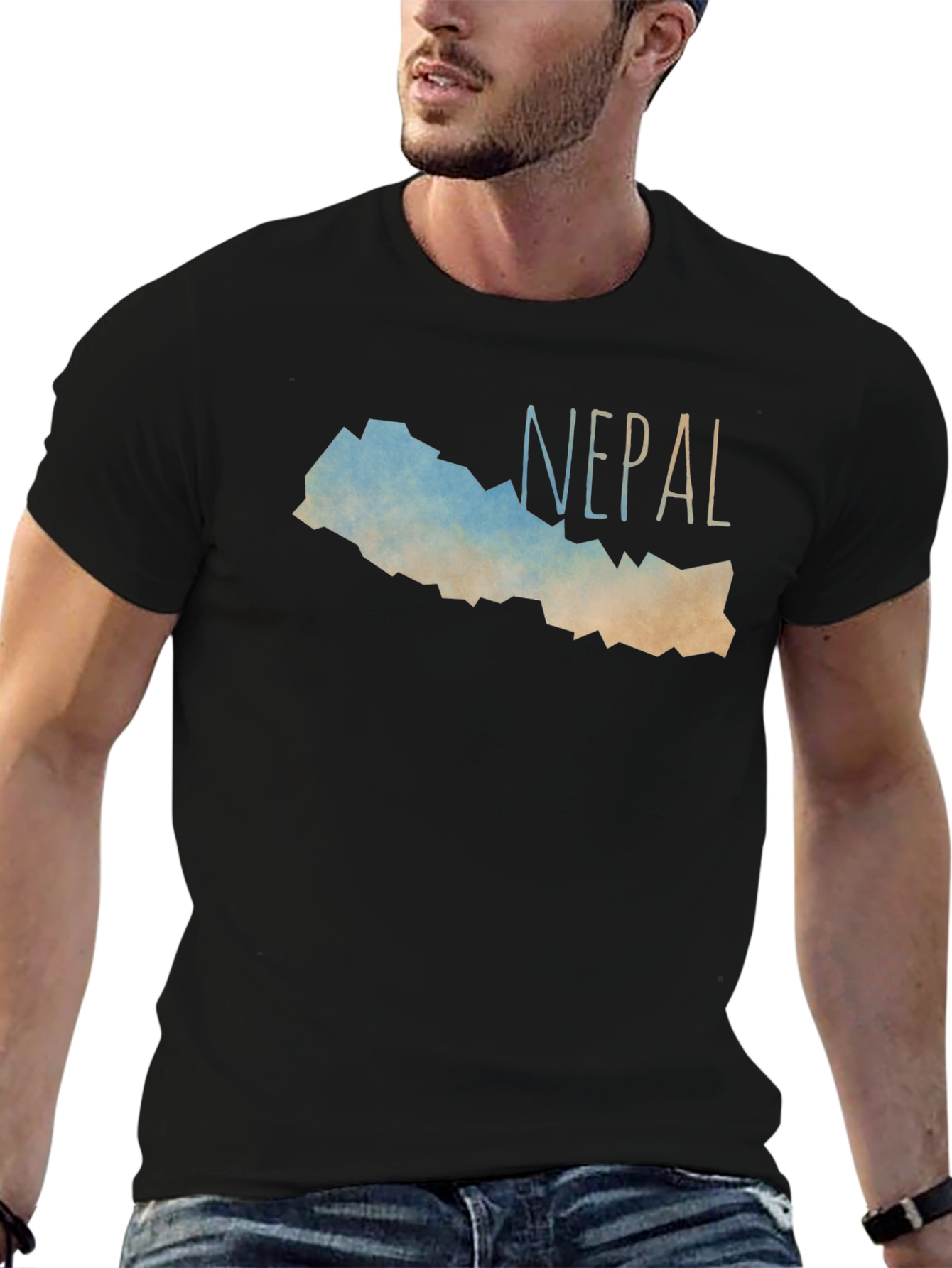 Nepal Graphic Tee - Black