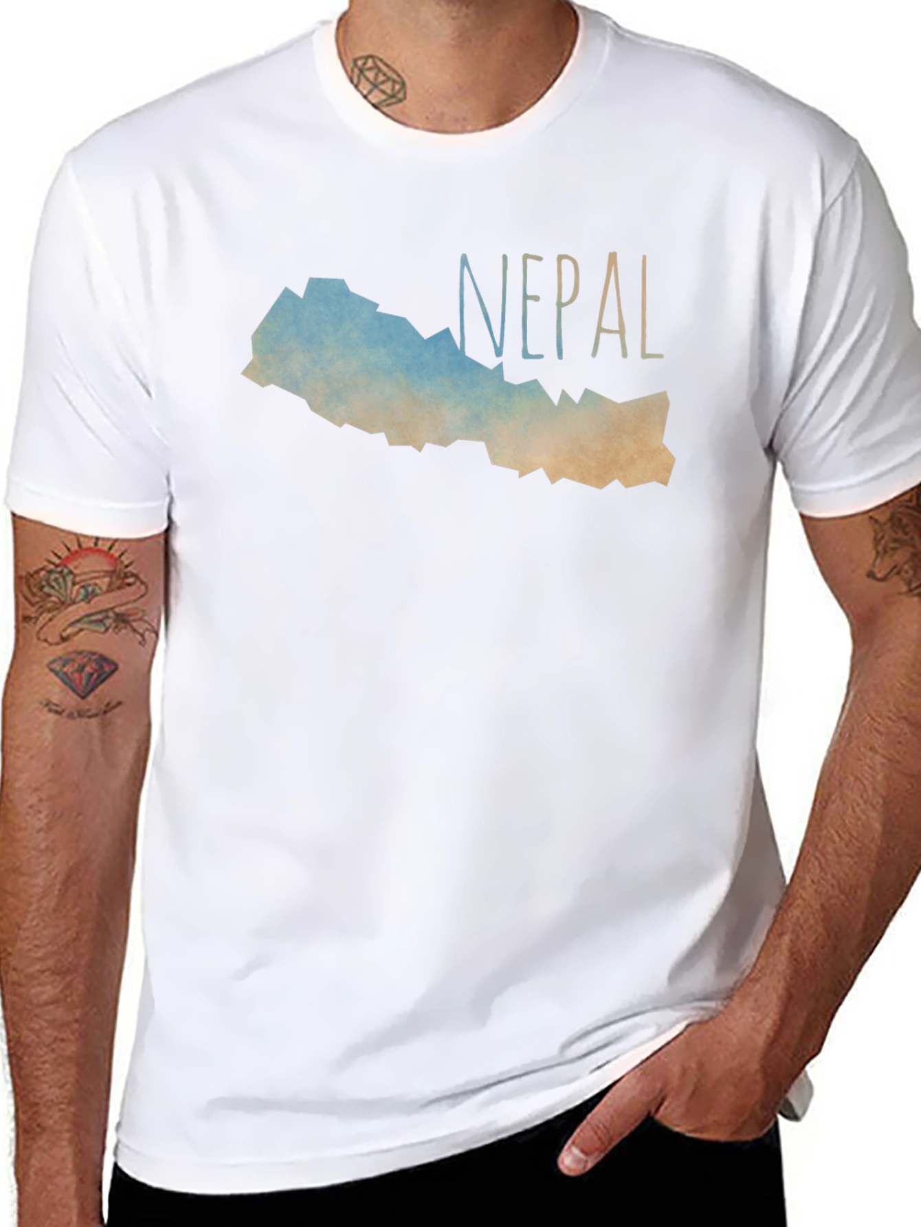 Nepal Graphic Tee - Black