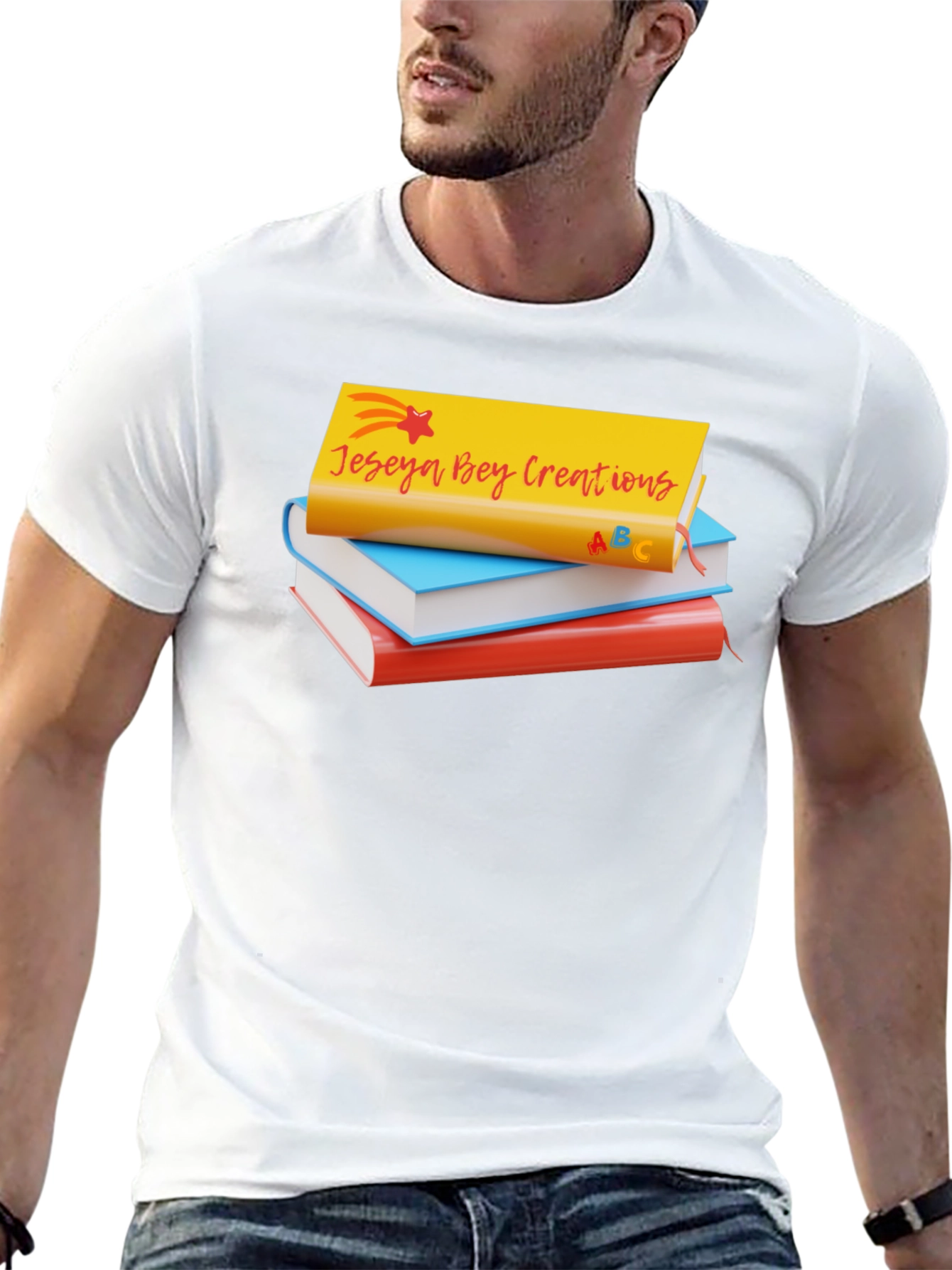 Jeseya Bey Creations Book Stack T-Shirt
