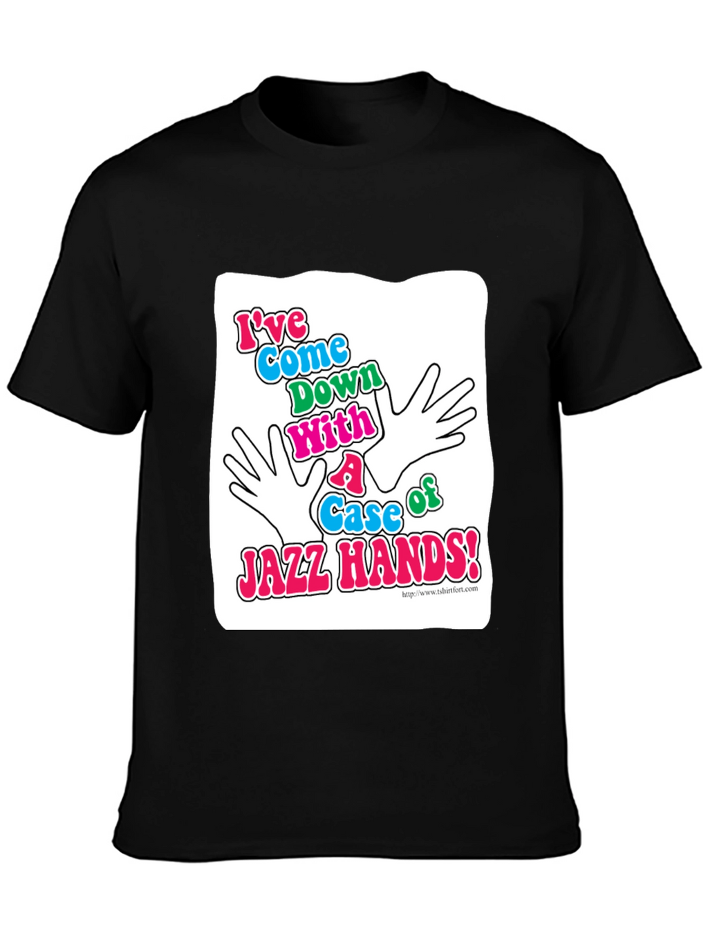 Jazz Hands Graphic T-Shirt - Black Cotton Tee