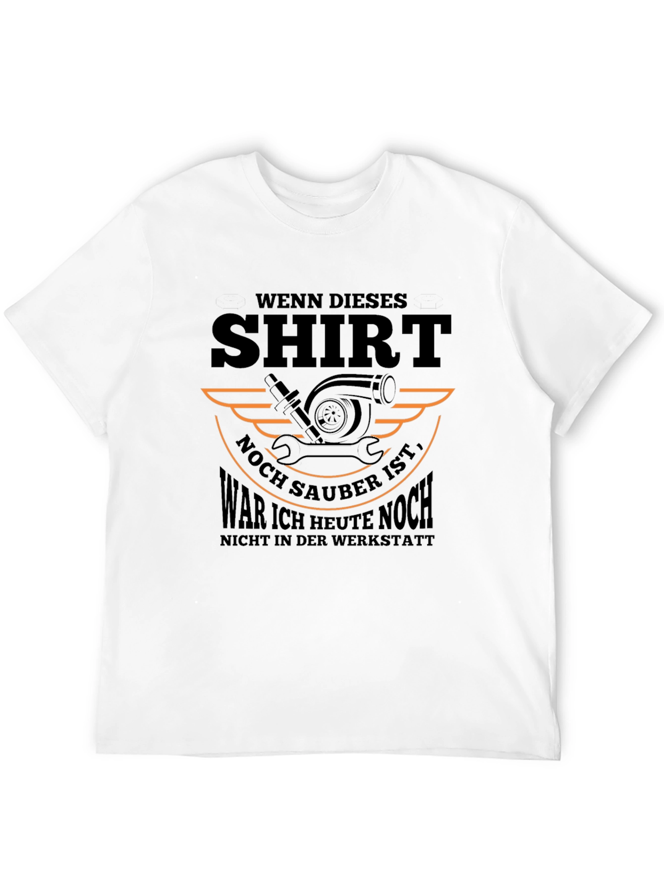 Black T-Shirt with Automotive Mechanic Design