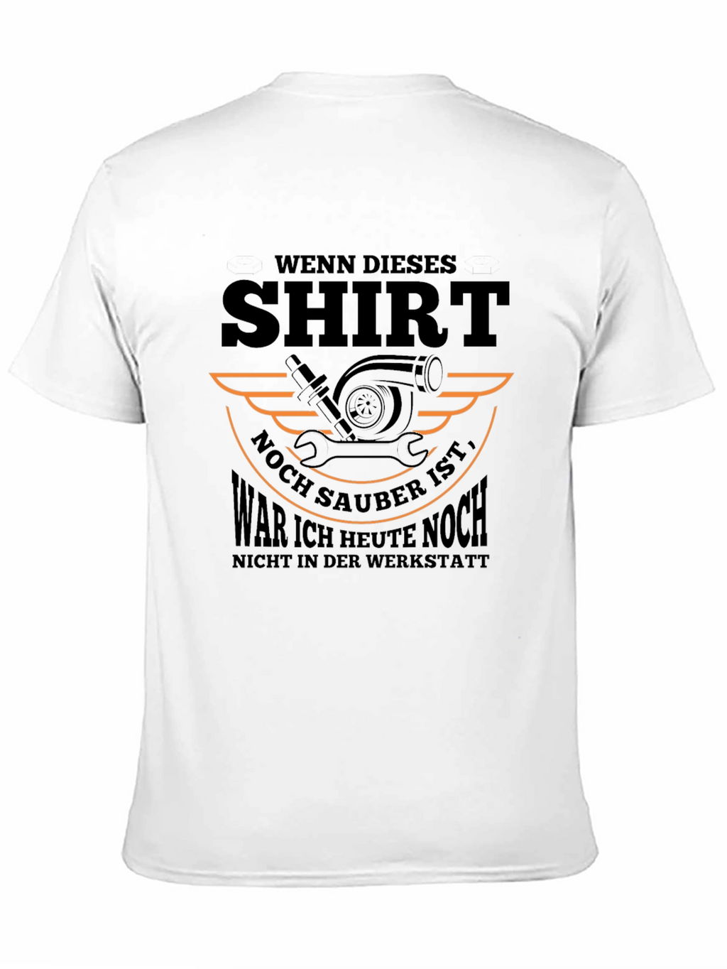 Black T-Shirt with Automotive Mechanic Design