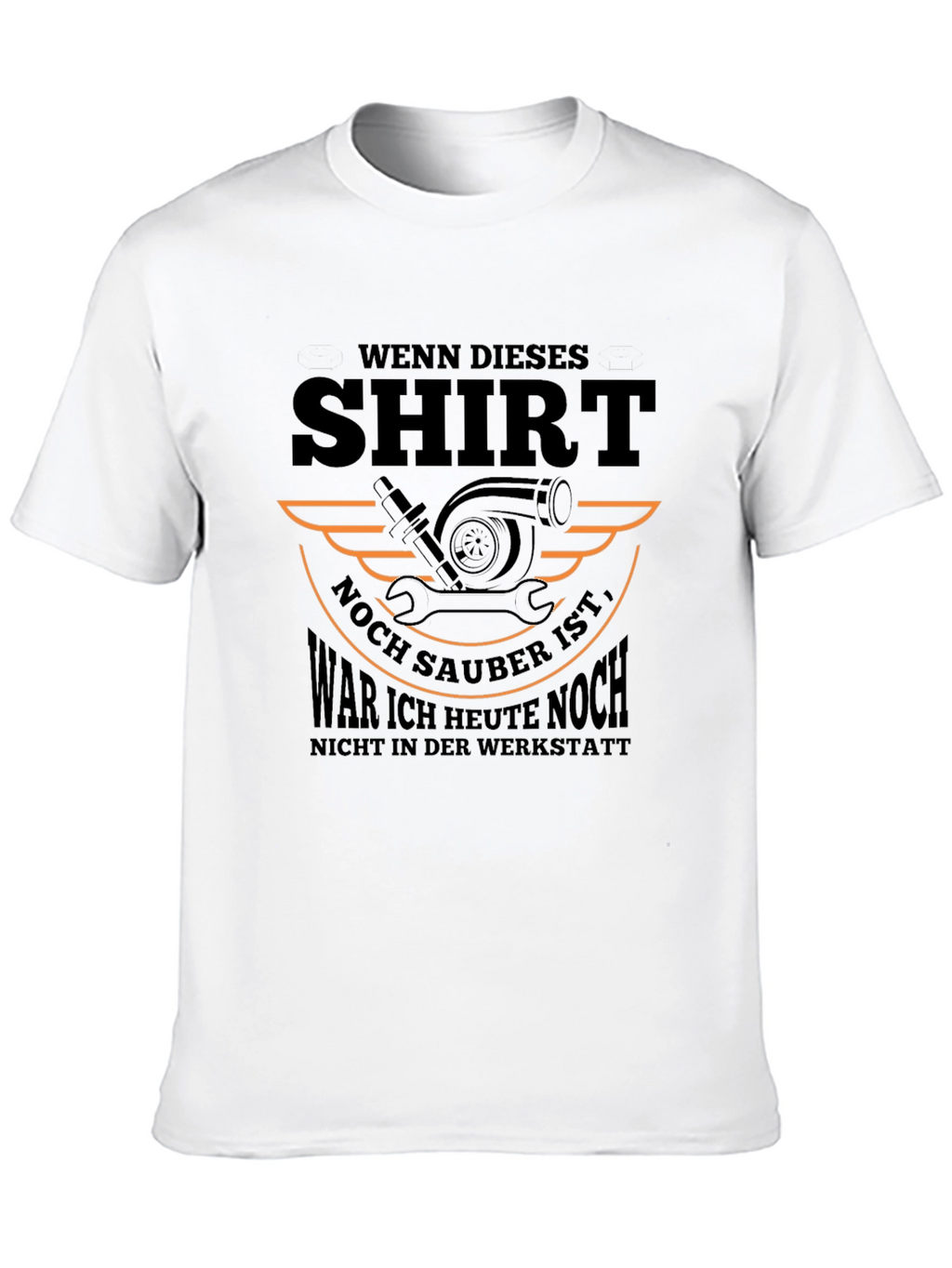 Black T-Shirt with Automotive Mechanic Design