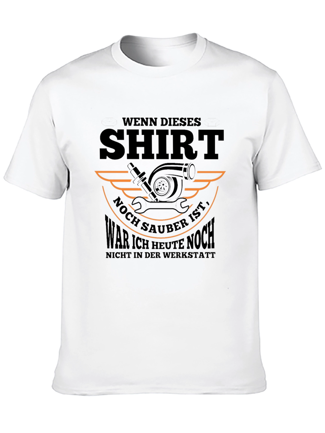 Black T-Shirt with Automotive Mechanic Design