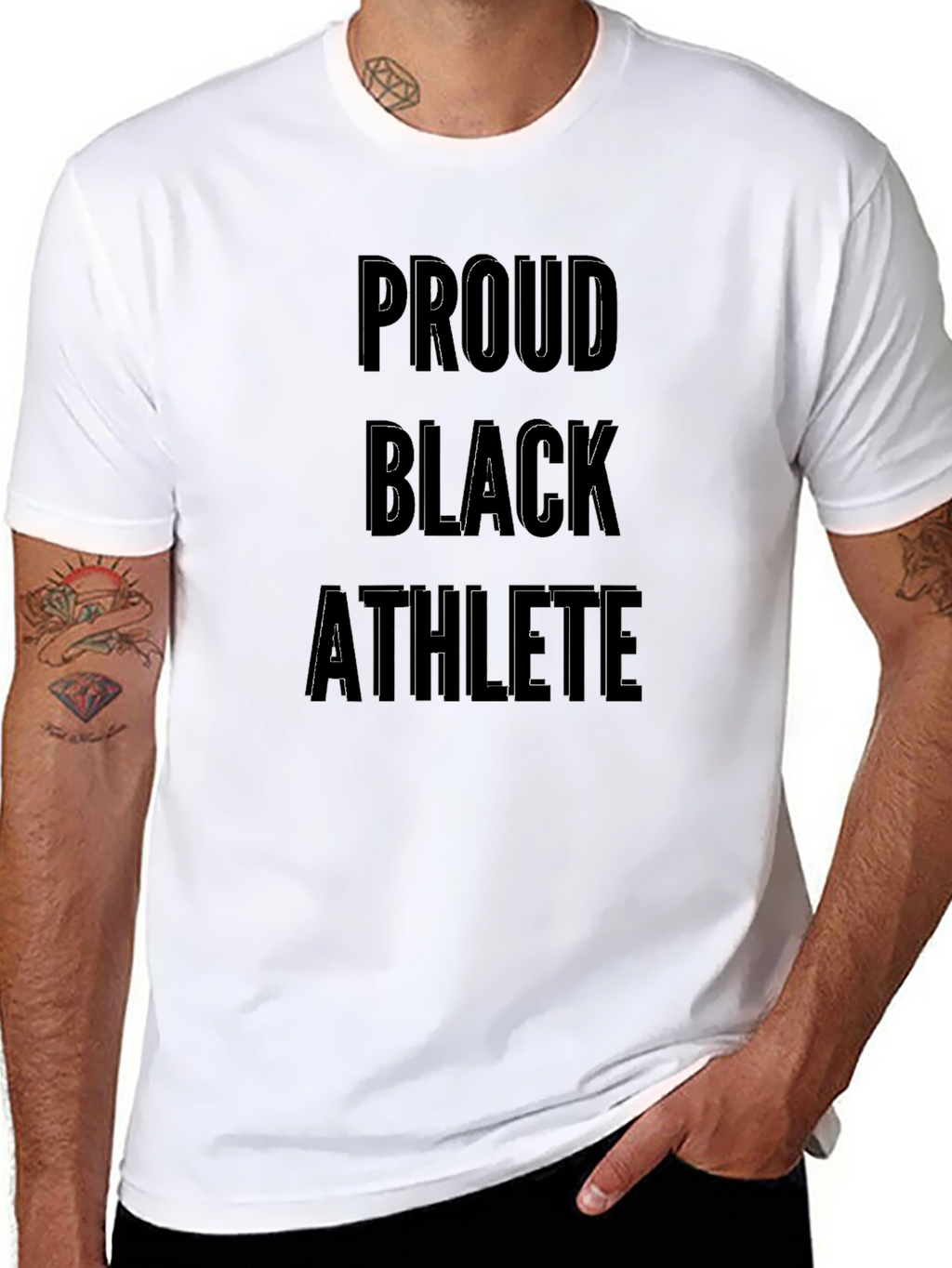 Proud Black Athlete T-Shirt - Black