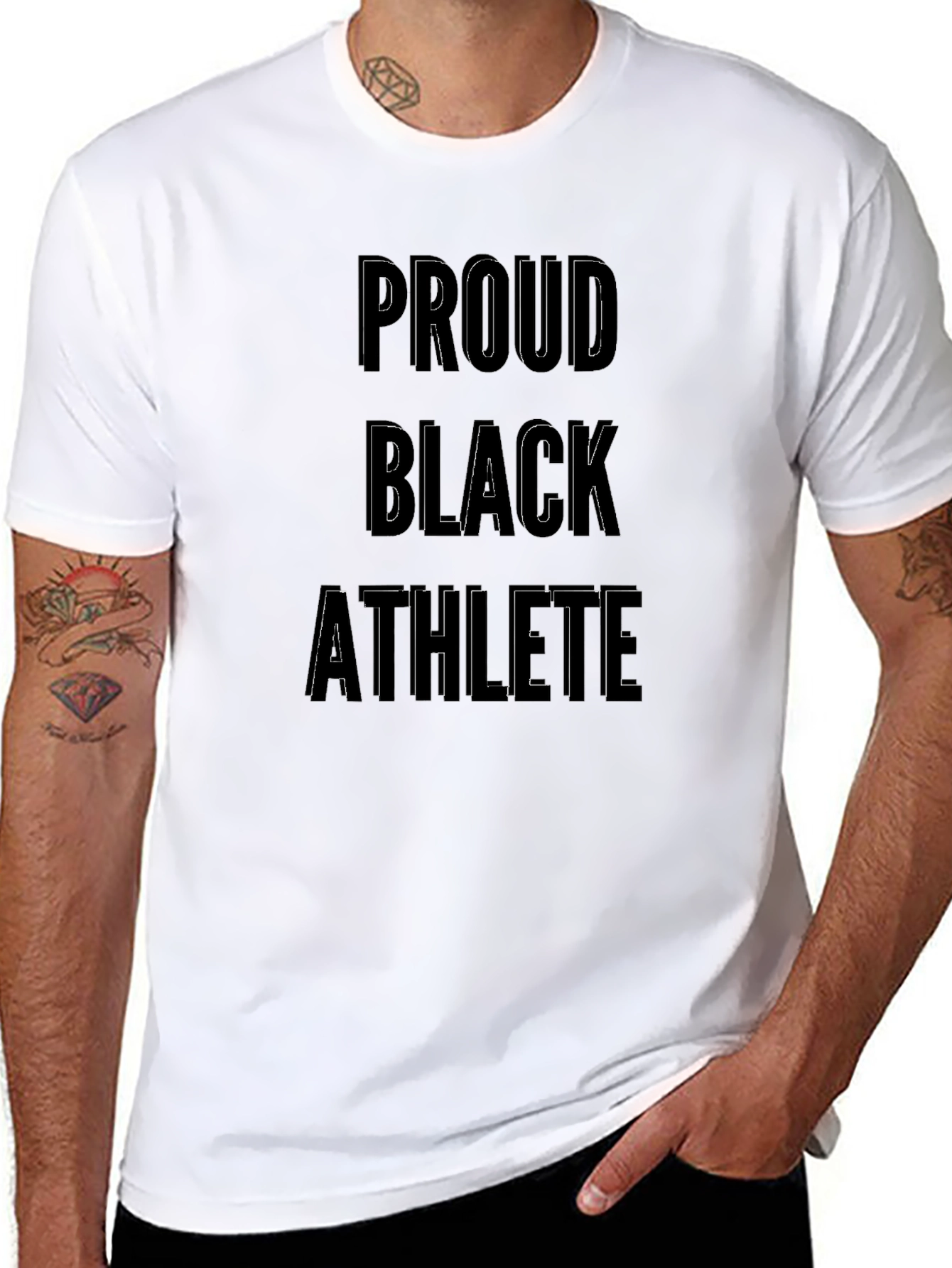 Proud Black Athlete T-Shirt - Black
