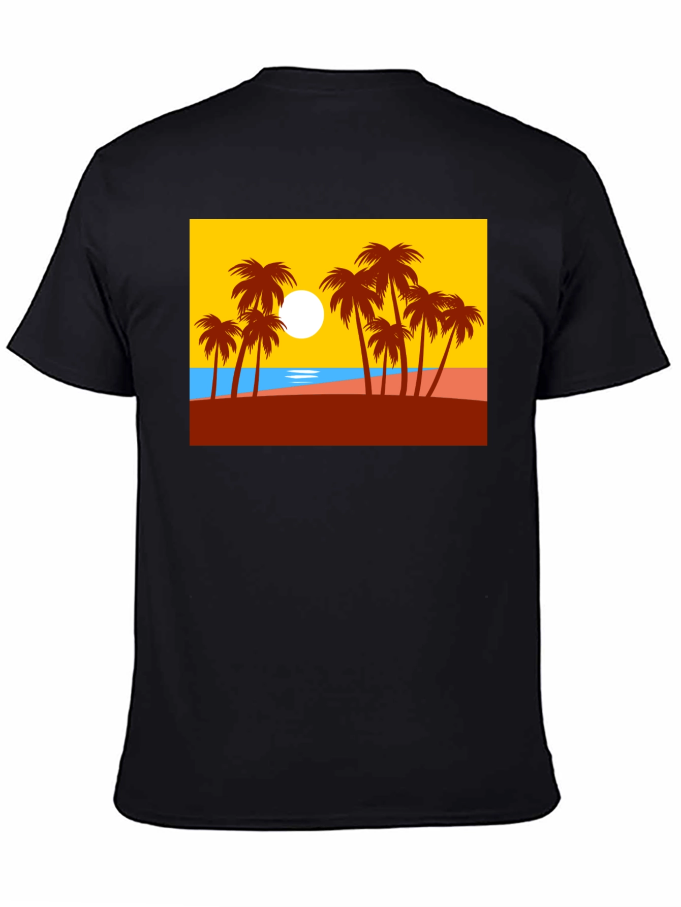 Palm Tree Graphic T-Shirt - Tropical Beach Design
