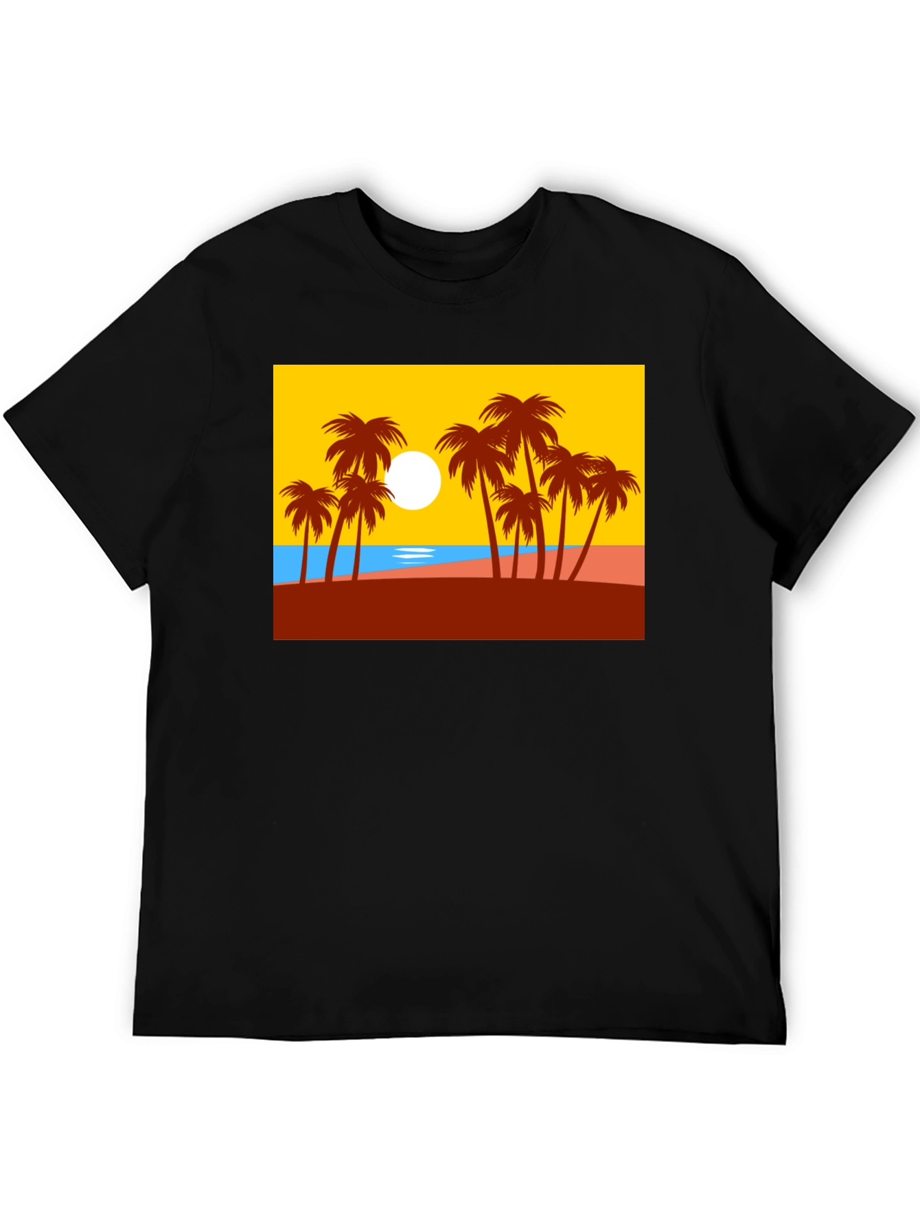 Palm Tree Graphic T-Shirt - Tropical Beach Design