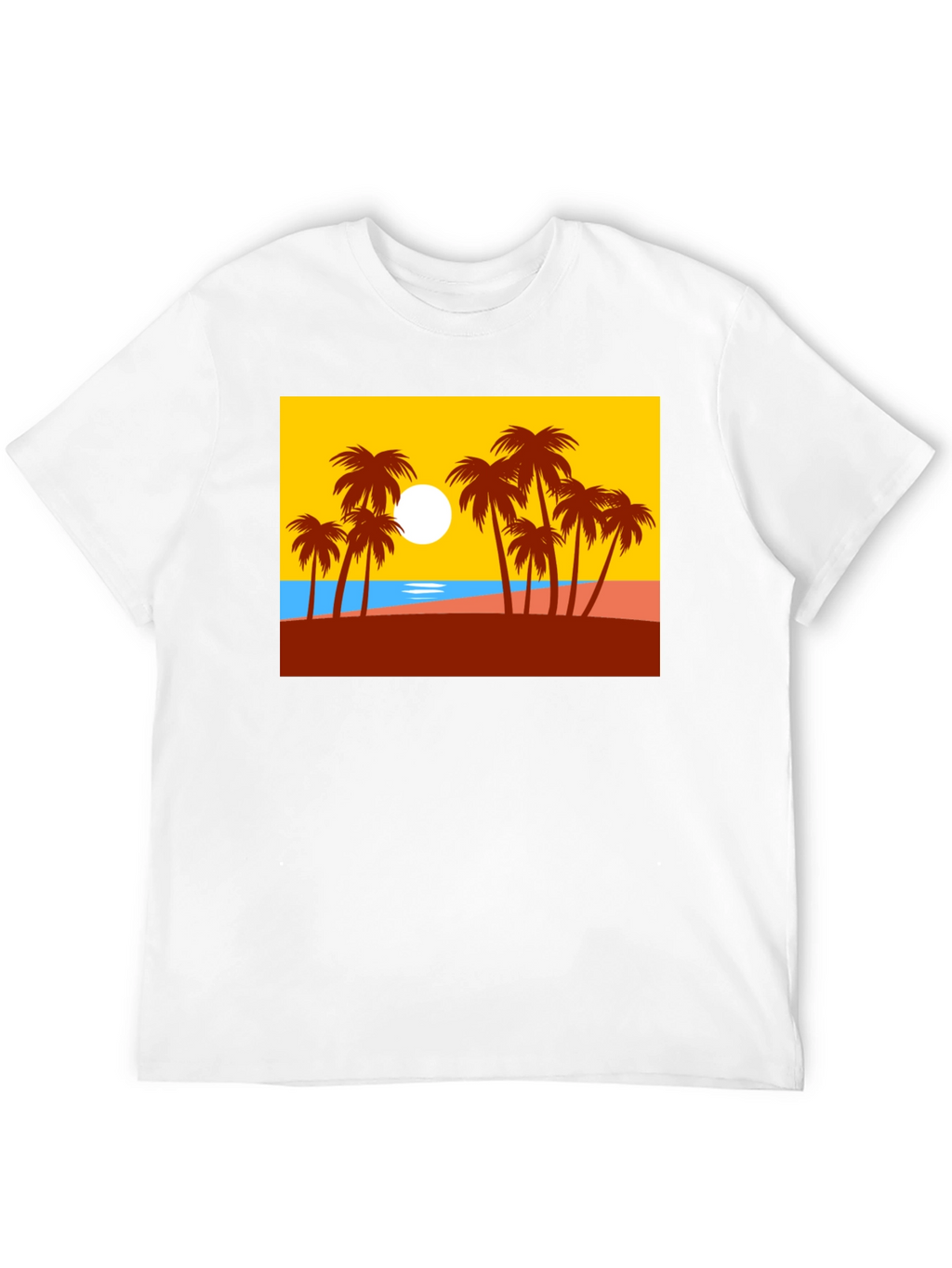 Palm Tree Graphic T-Shirt - Tropical Beach Design
