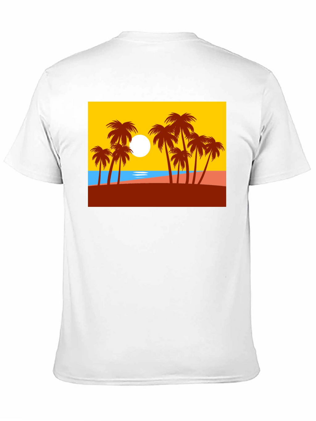 Palm Tree Graphic T-Shirt - Tropical Beach Design