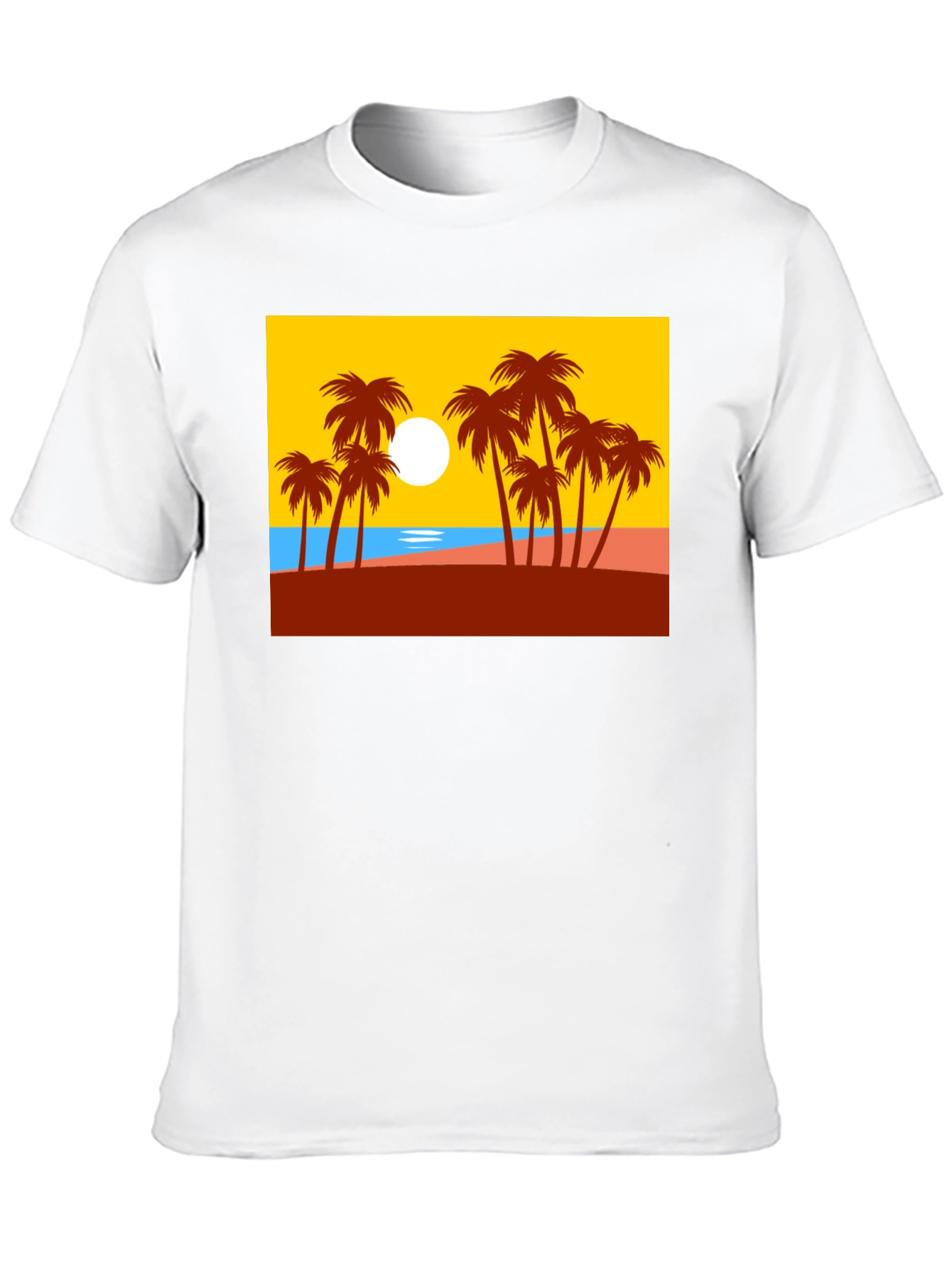 Palm Tree Graphic T-Shirt - Tropical Beach Design