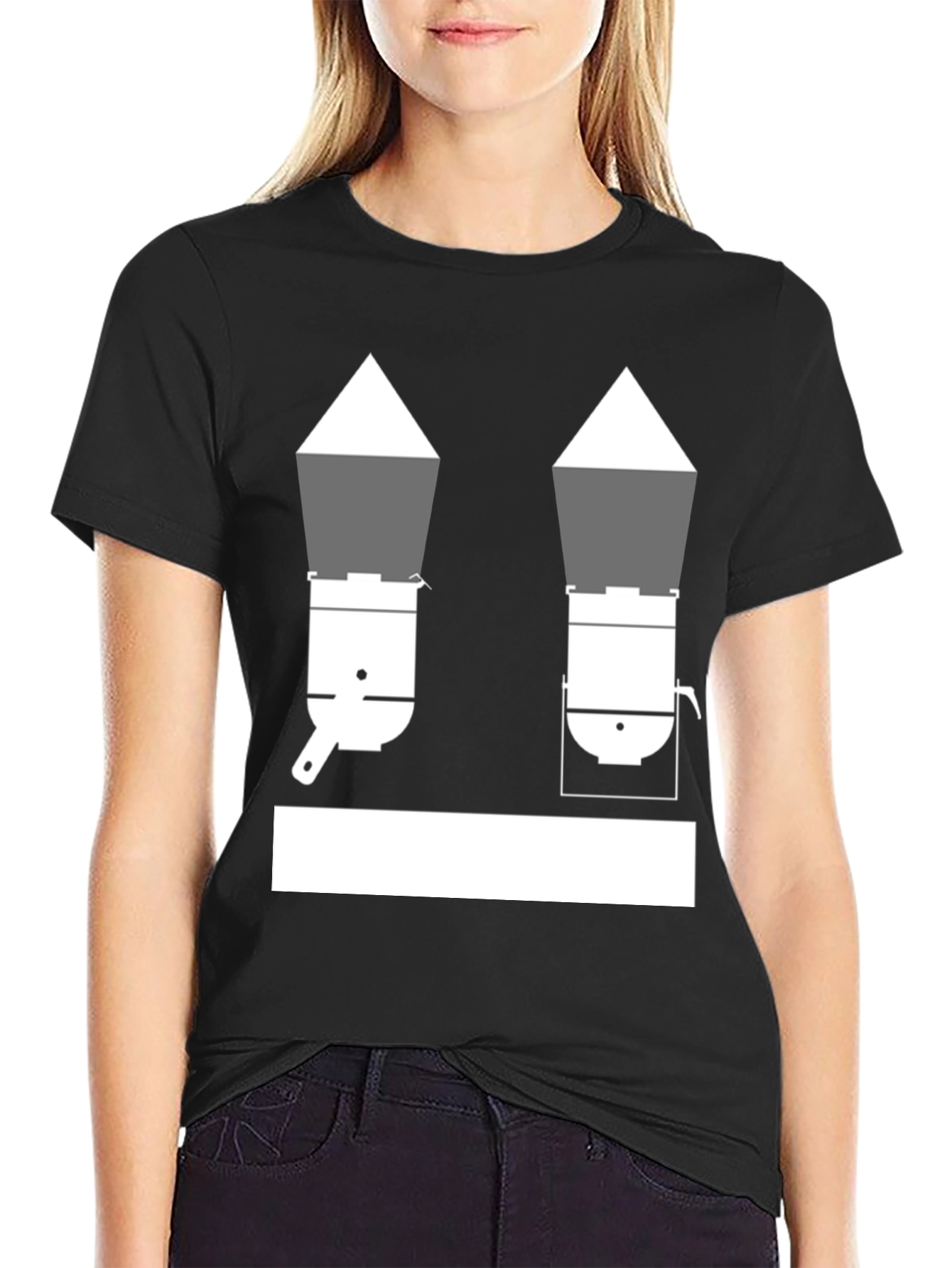 Unique Black T-Shirt with Cookware Design