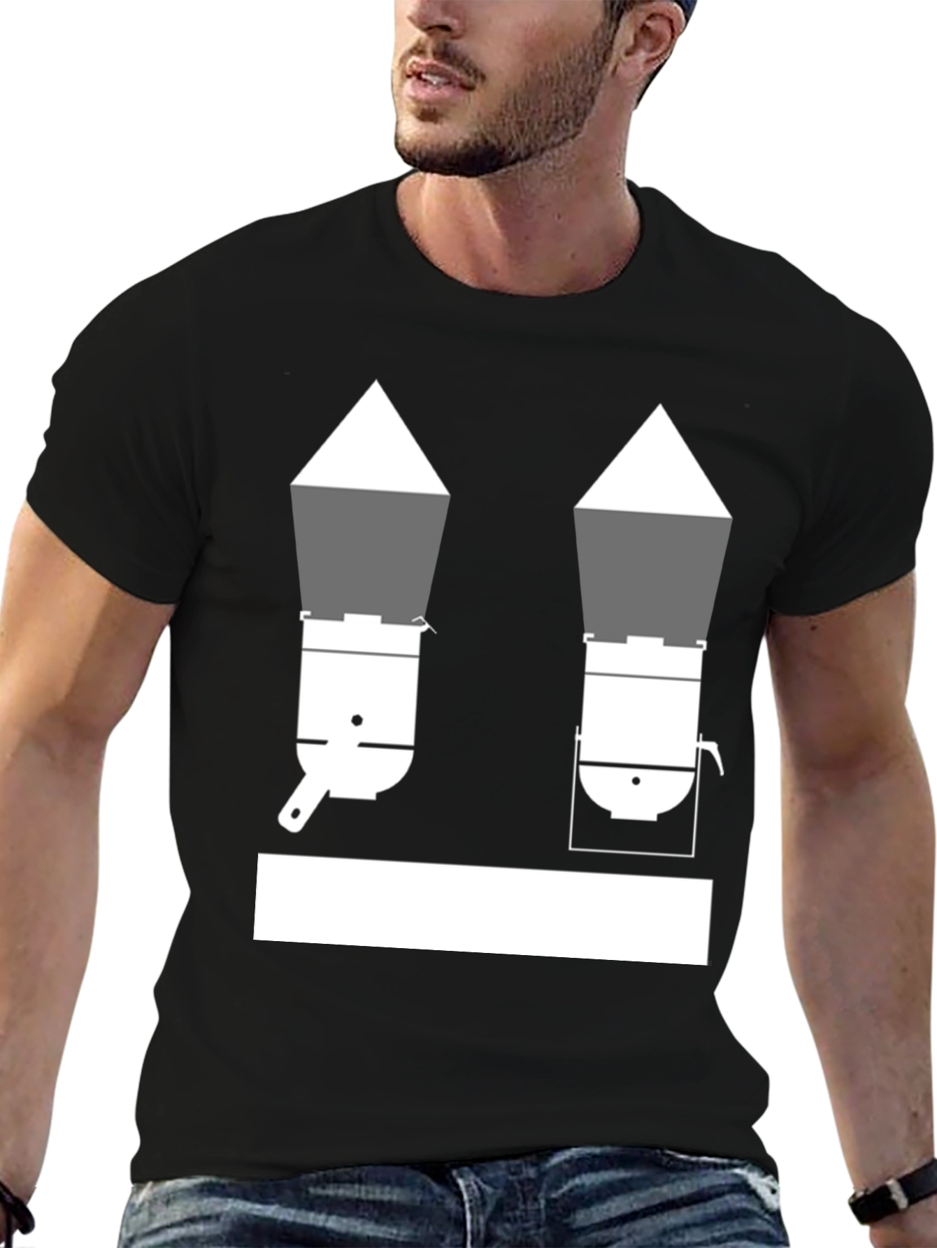 Unique Black T-Shirt with Cookware Design
