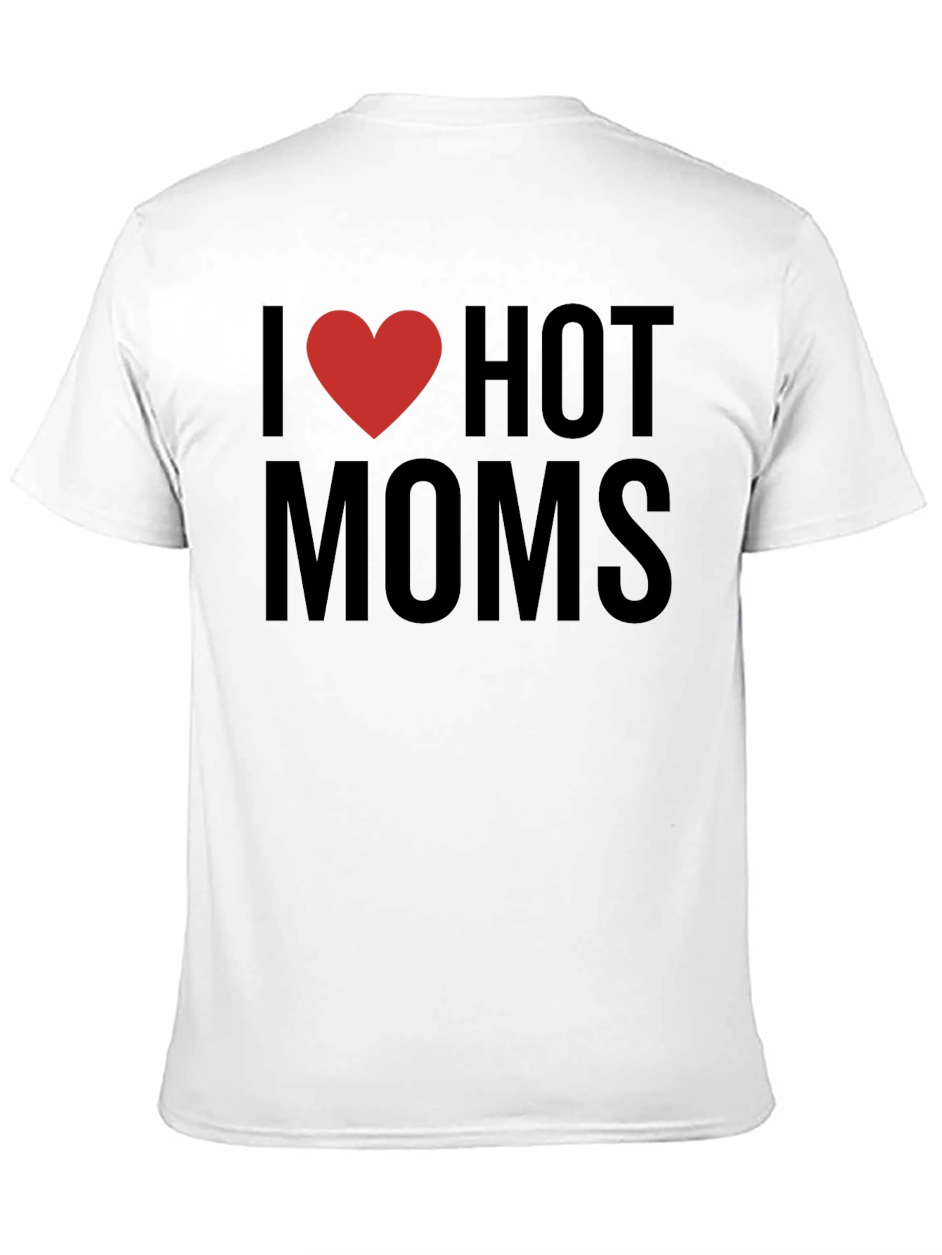 I Heart Hot Moms Black Graphic Tee