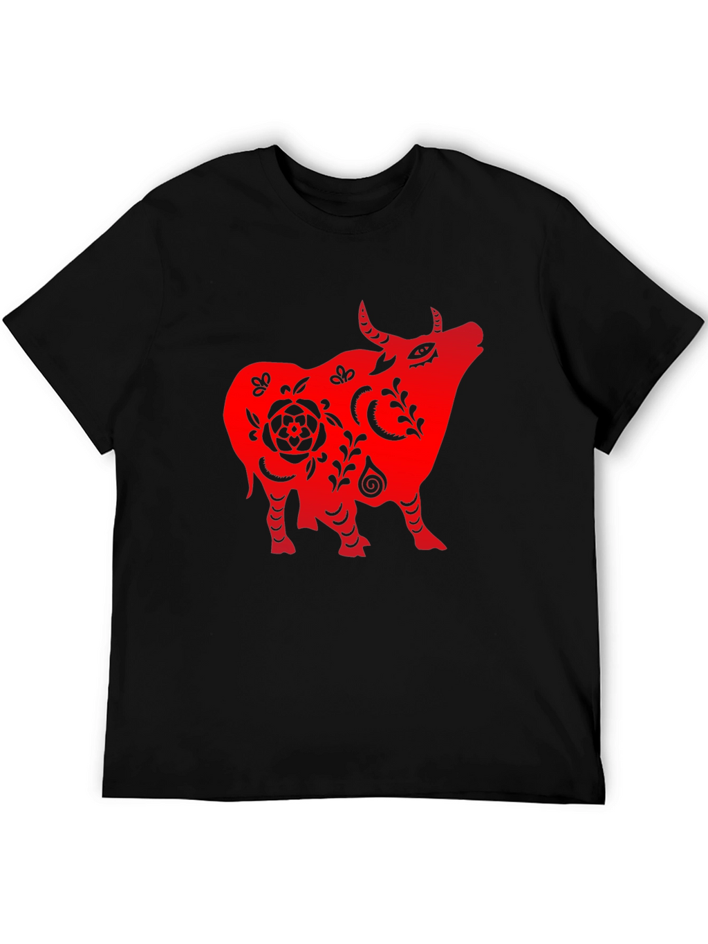 Red Ox Graphic Black T-Shirt