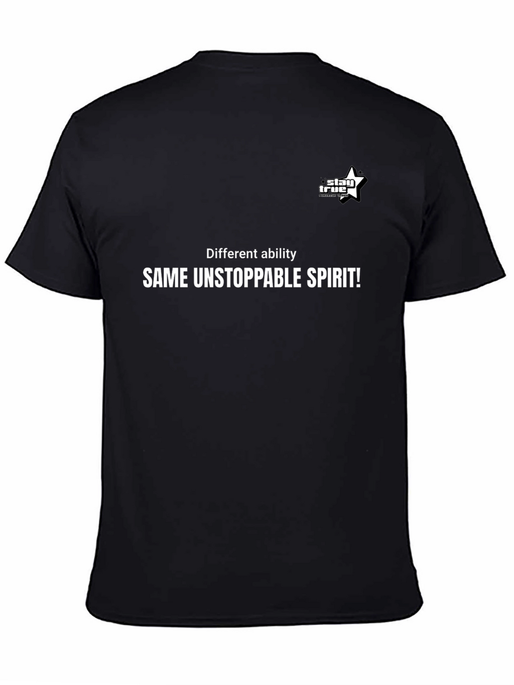 Inspirational Black T-Shirt - Same Unstoppable Spirit