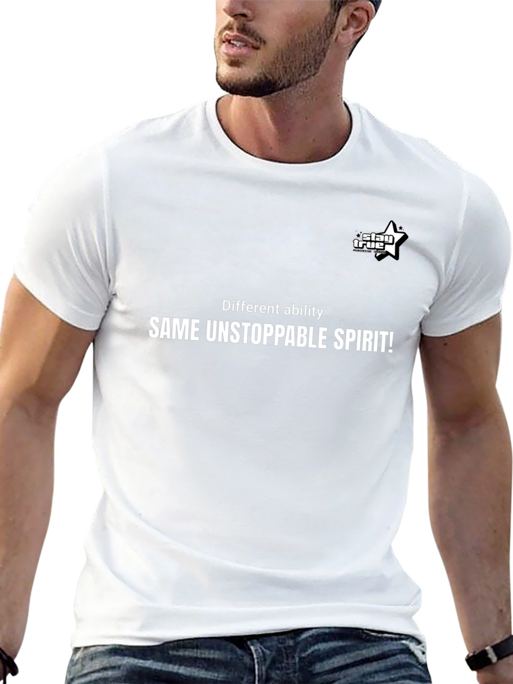 Inspirational Black T-Shirt - Same Unstoppable Spirit