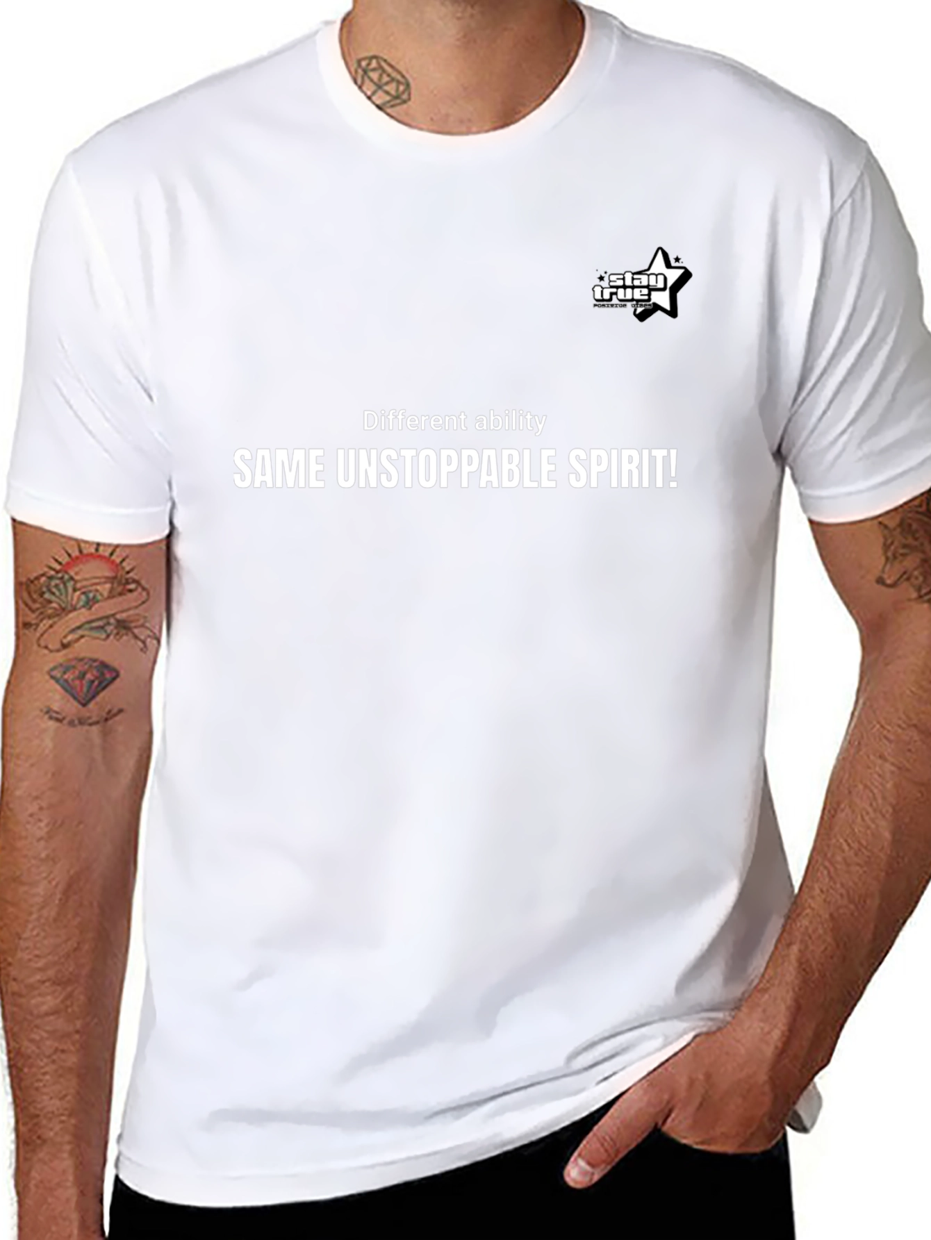 Inspirational Black T-Shirt - Same Unstoppable Spirit