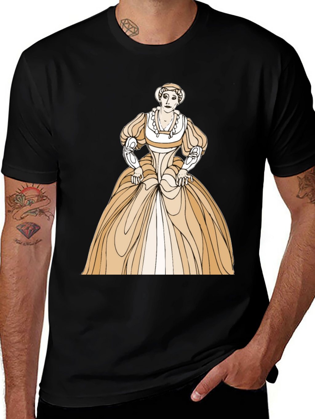 Renaissance Woman Graphic Tee - Unique Art Shirt