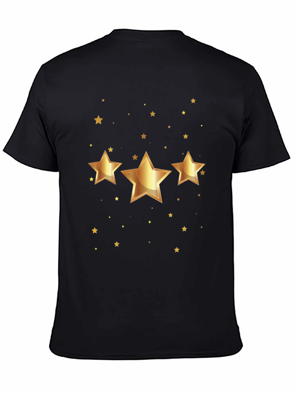 Golden Star Graphic Black T-Shirt