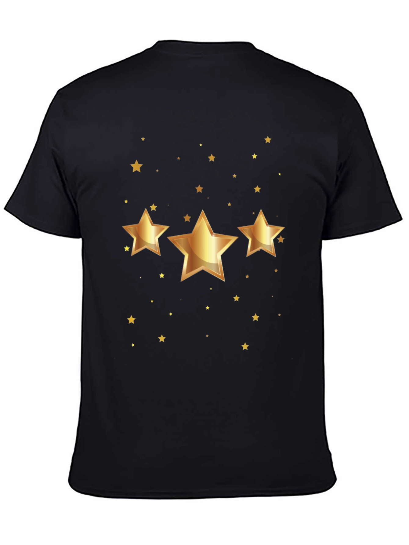 Golden Star Graphic Black T-Shirt