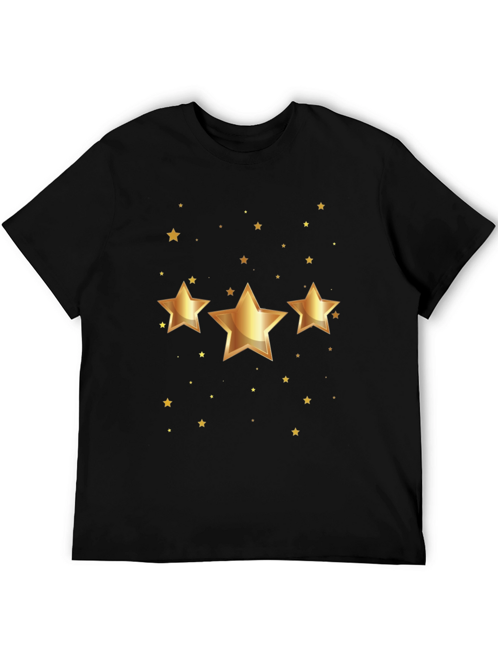 Golden Star Graphic Black T-Shirt