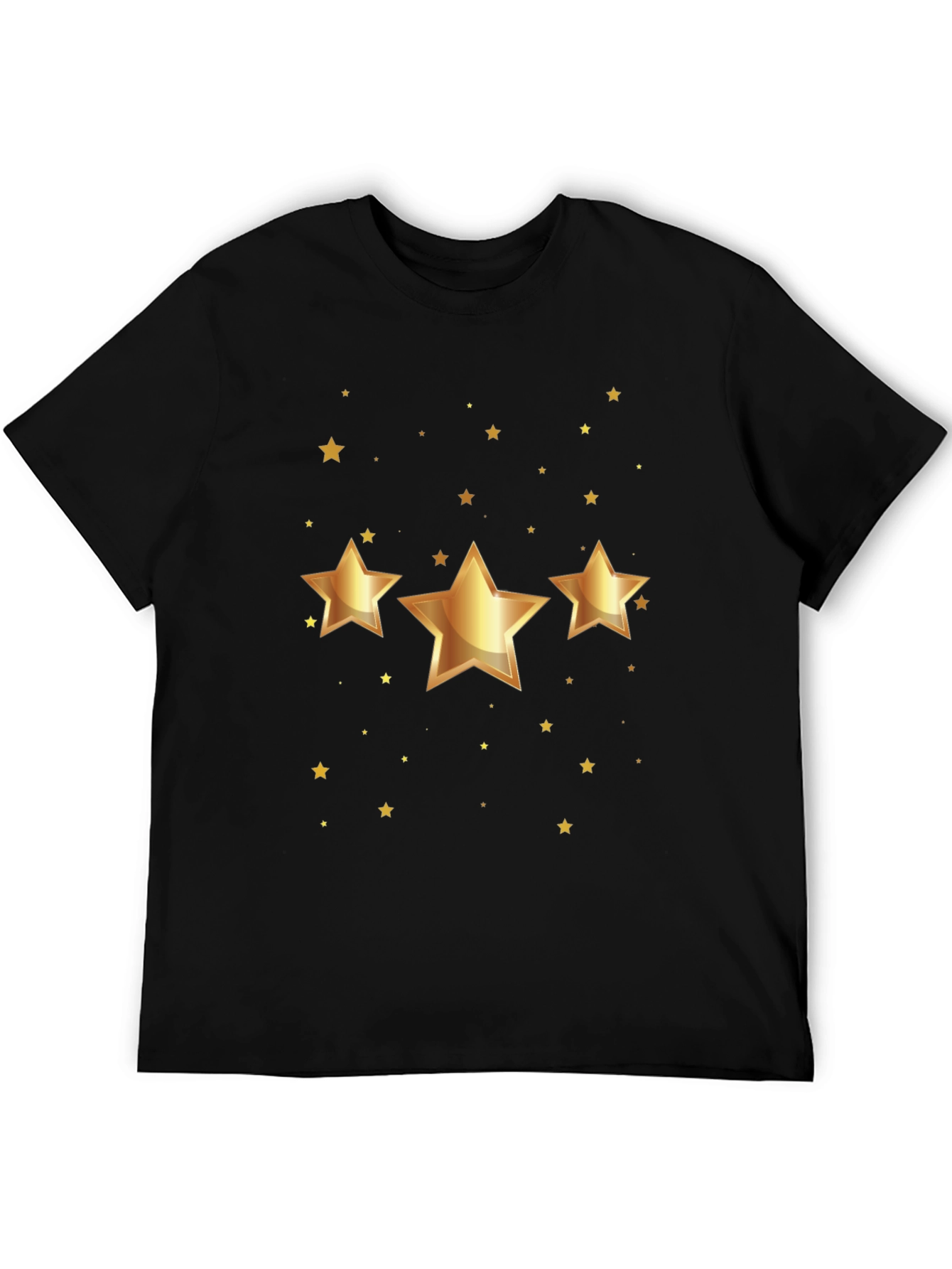 Golden Star Graphic Black T-Shirt