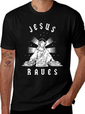 Jesus Raves T-Shirt - Funny EDM Rave Party Tee