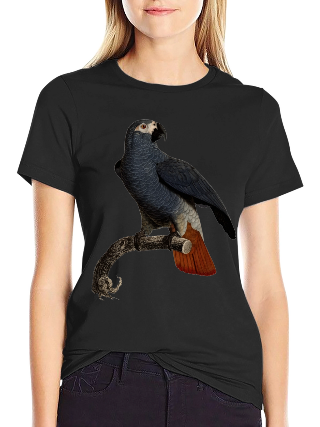 Parrot Graphic T-Shirt - Mens Black Tee