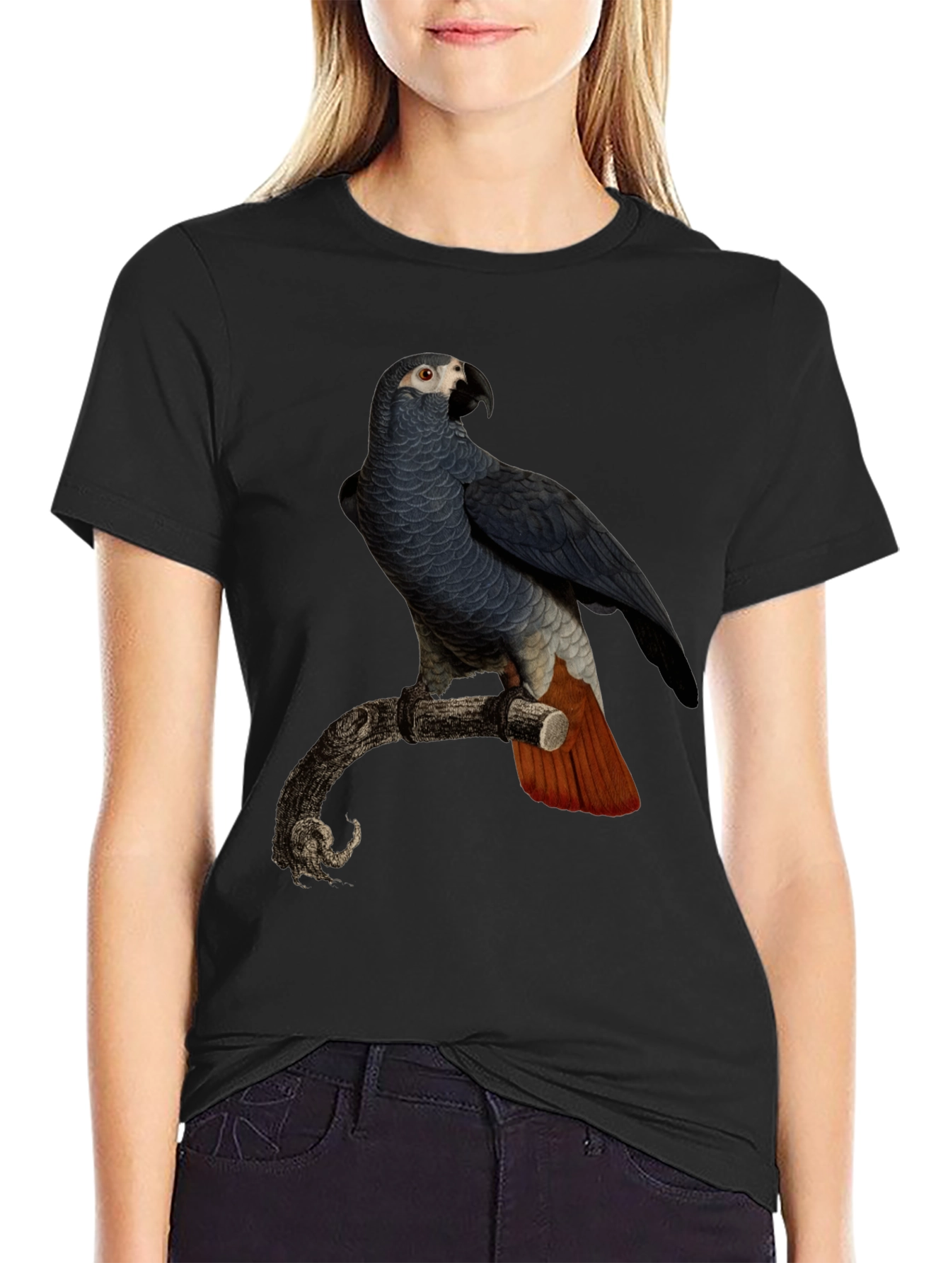 Parrot Graphic T-Shirt - Mens Black Tee