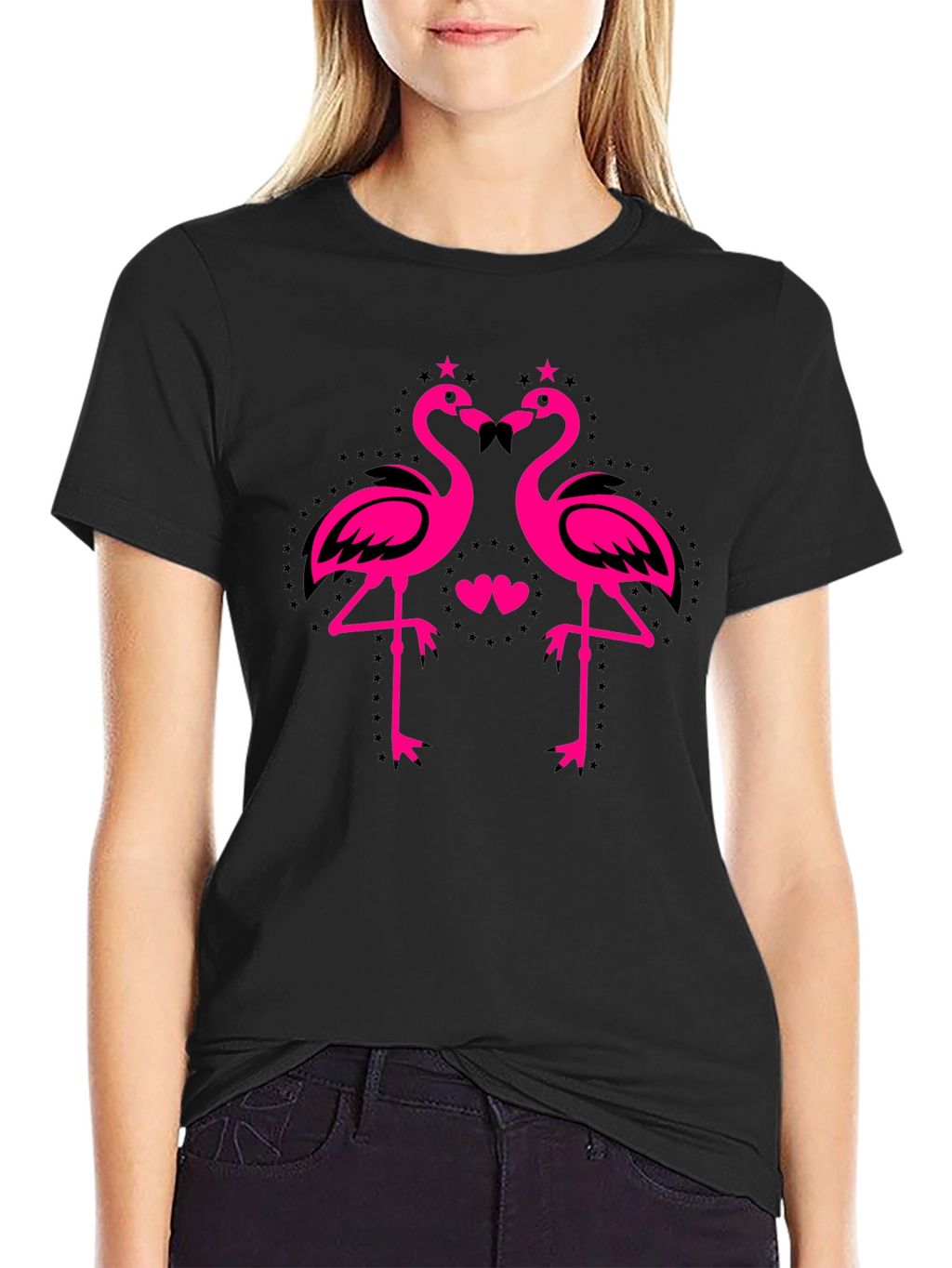 Flamingo Love Tee - Funky Graphic Print Shirt
