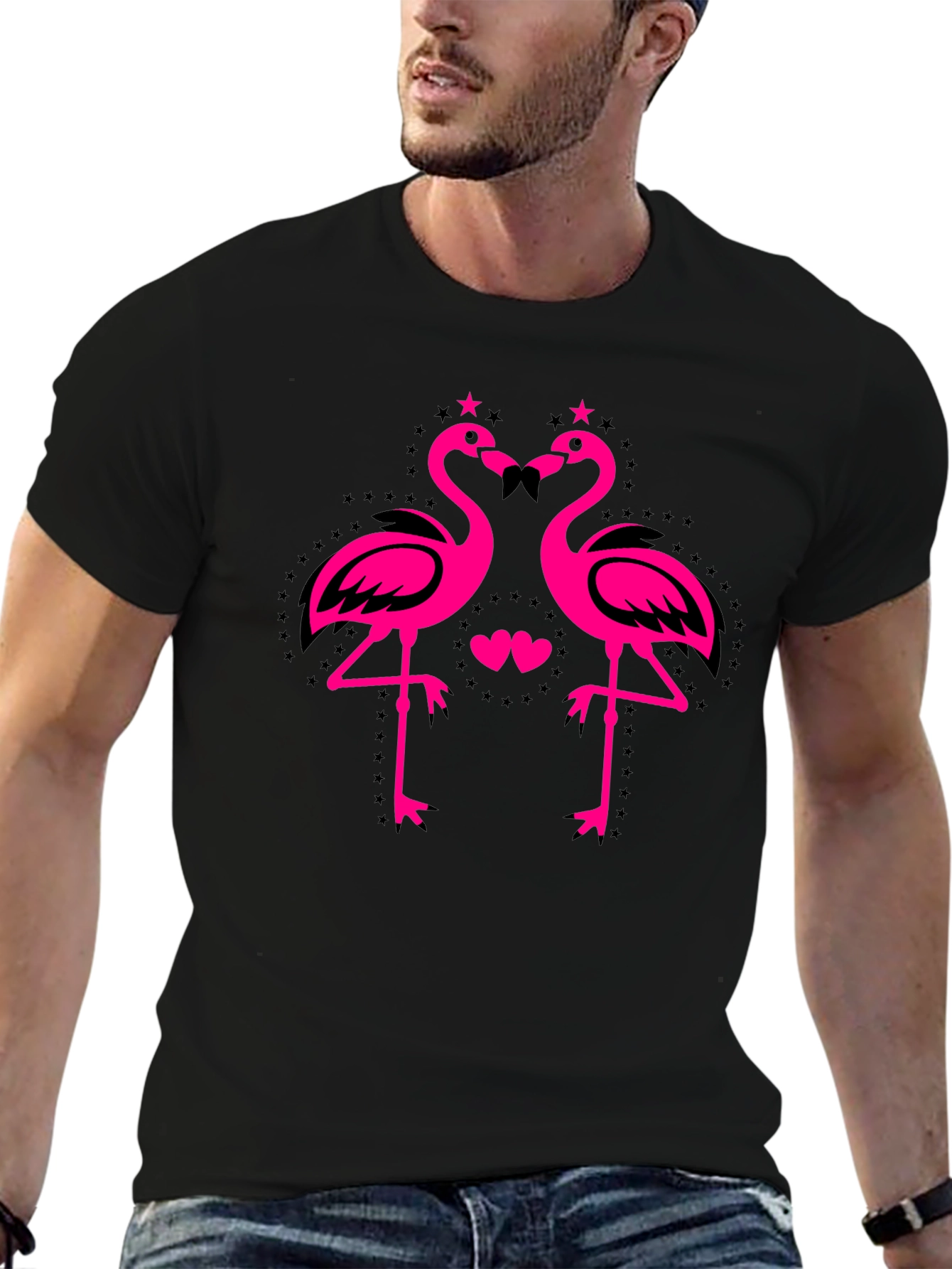 Flamingo Love Tee - Funky Graphic Print Shirt