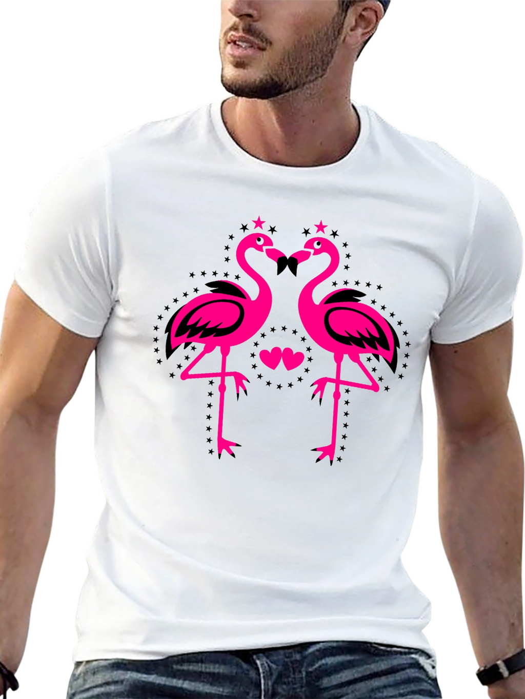 Flamingo Love Tee - Funky Graphic Print Shirt