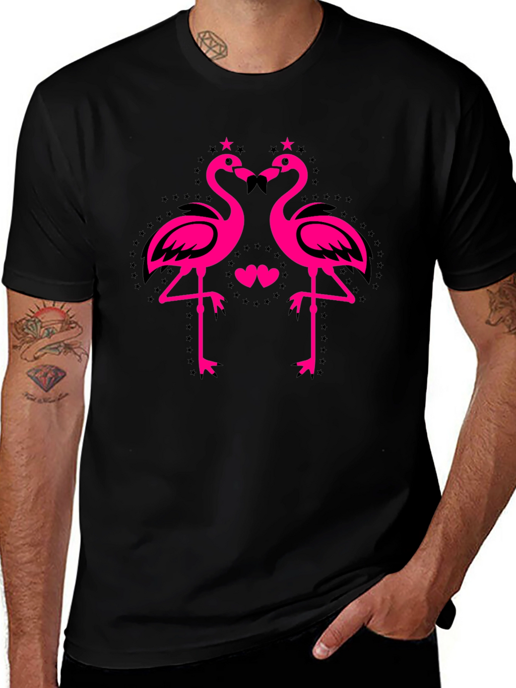 Flamingo Love Tee - Funky Graphic Print Shirt