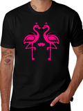 Flamingo Love Tee - Funky Graphic Print Shirt