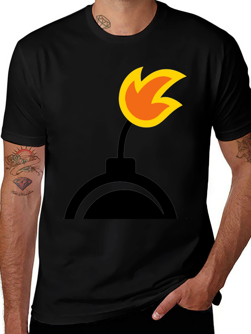 Bomb Graphic Black T-Shirt