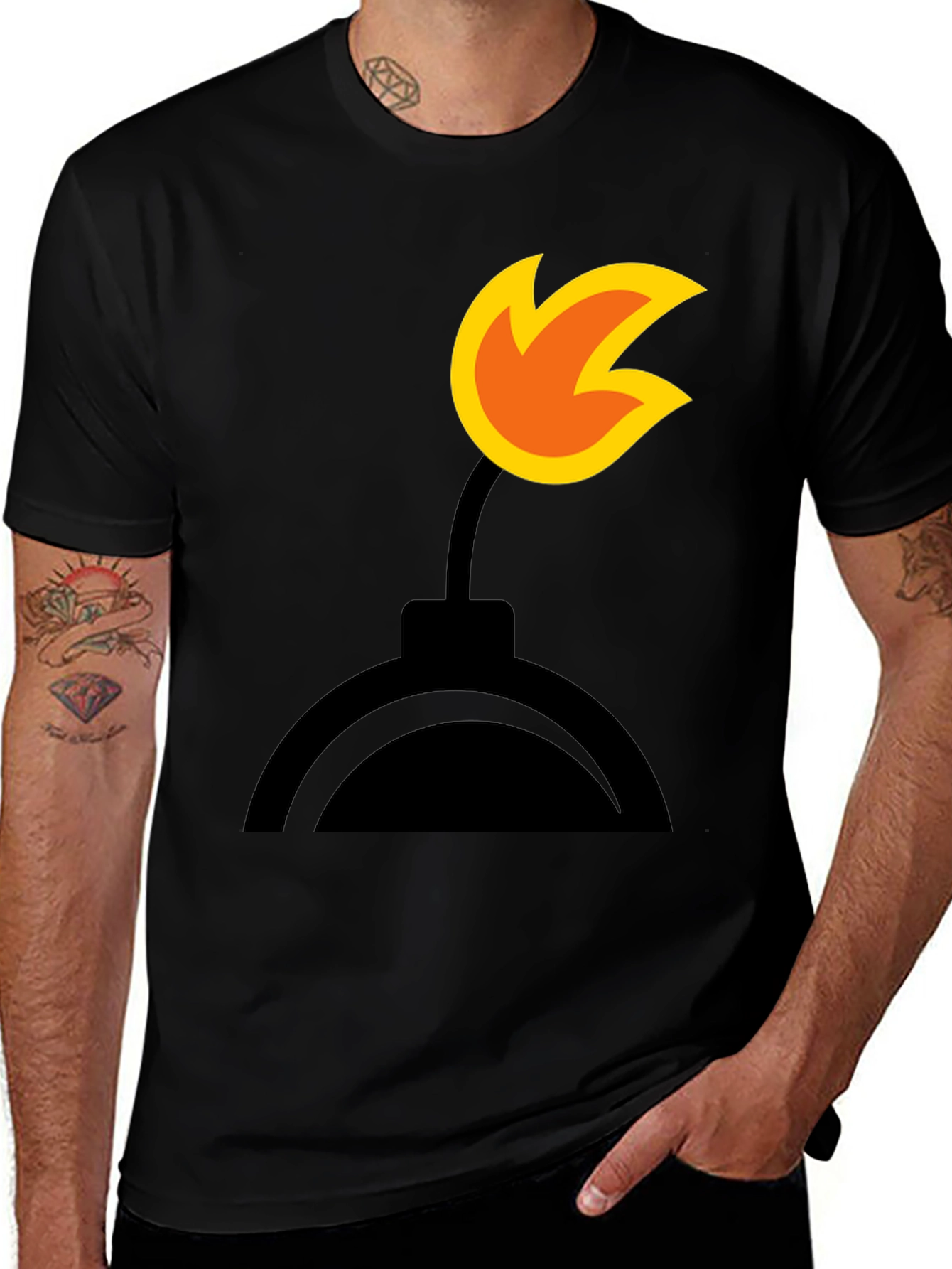 Bomb Graphic Black T-Shirt