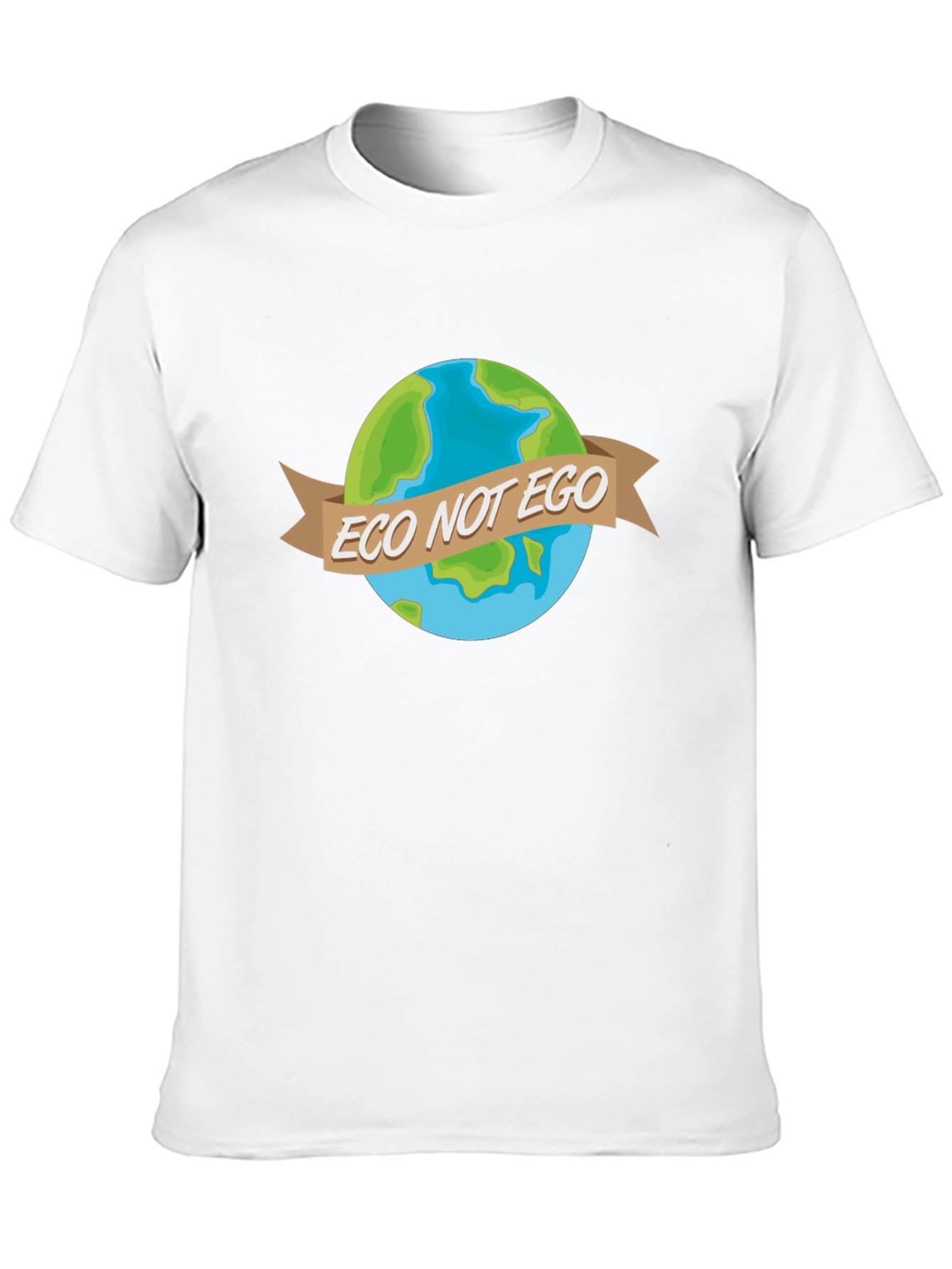 Eco Not Ego Earth Graphic Tee - Black