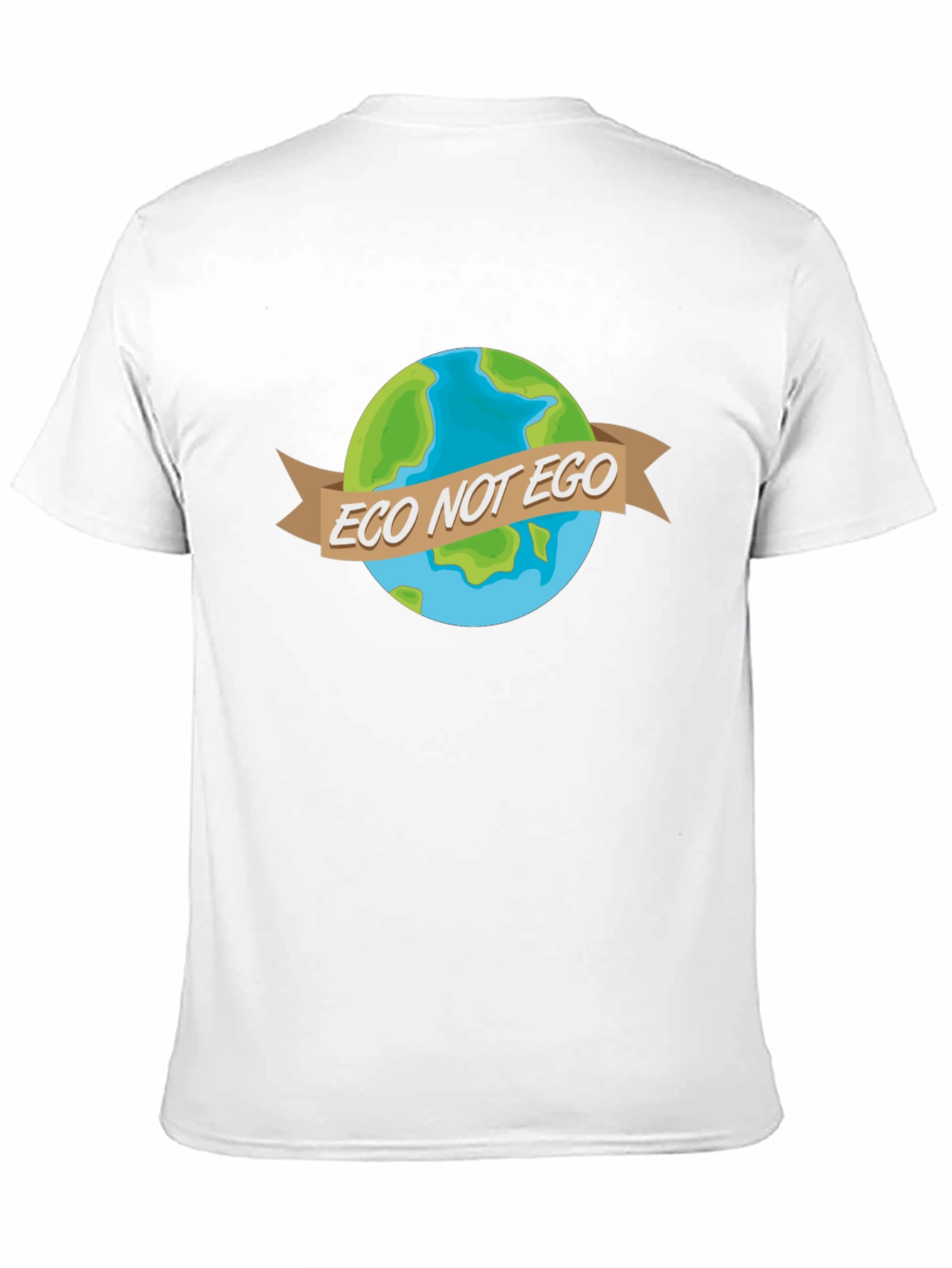 Eco Not Ego Earth Graphic Tee - Black