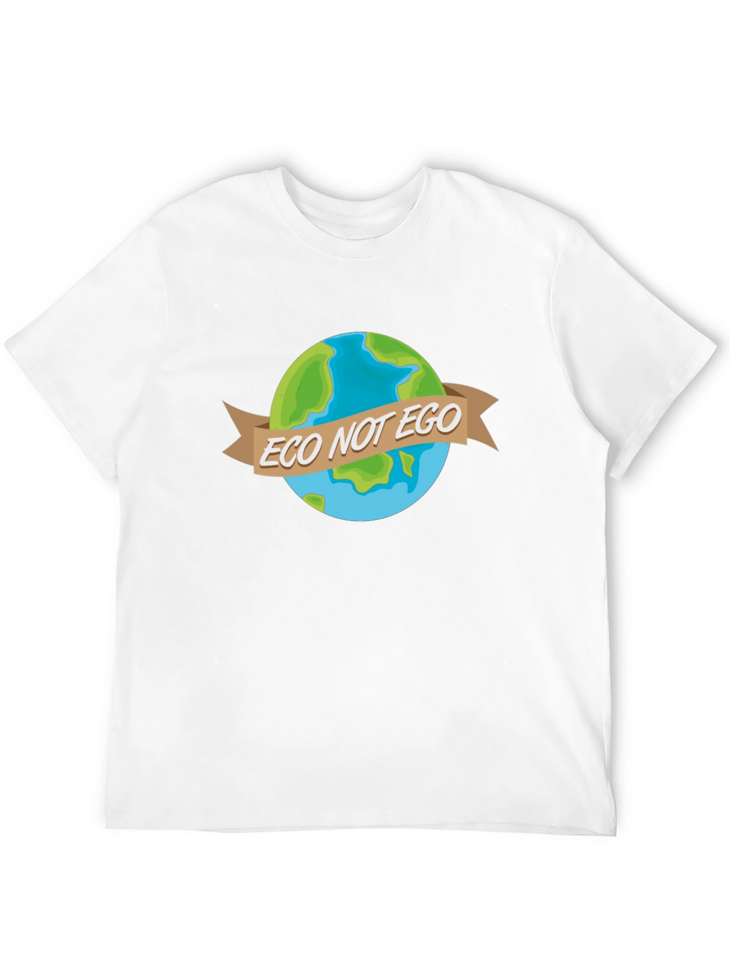 Eco Not Ego Earth Graphic Tee - Black
