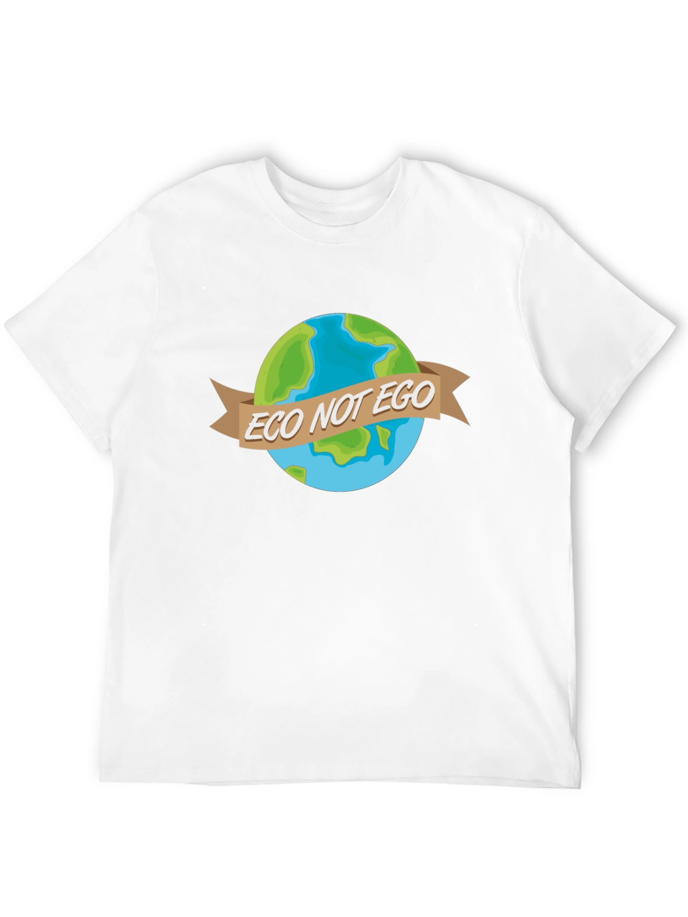 Eco Not Ego Earth Graphic Tee - Black
