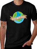 Eco Not Ego Earth Graphic Tee - Black