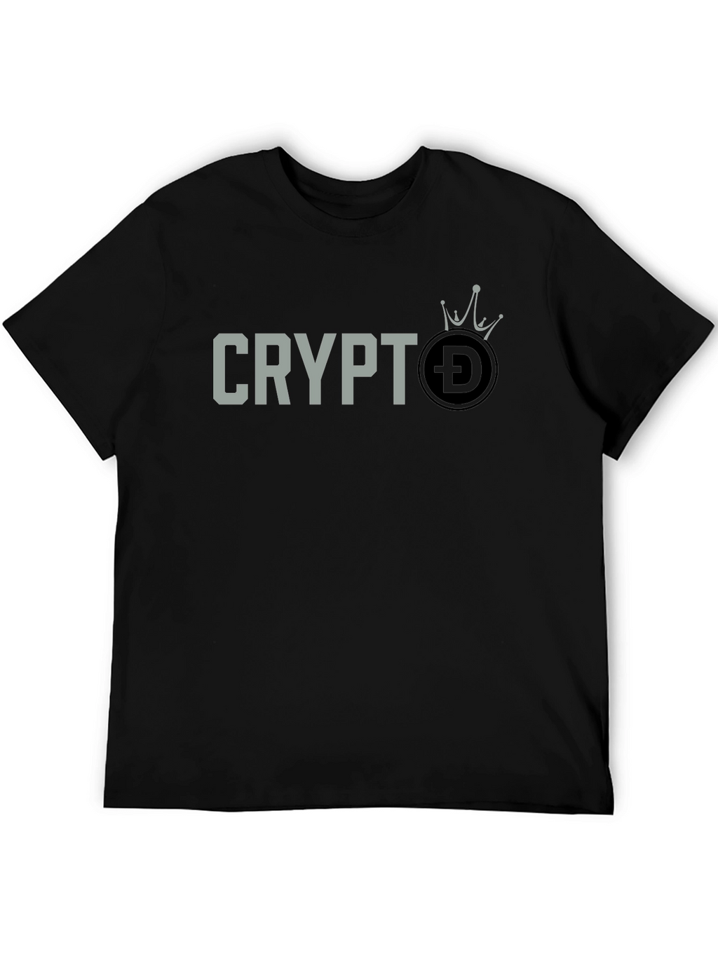 Crypto DOGE Crown T-Shirt - Black Graphic Tee
