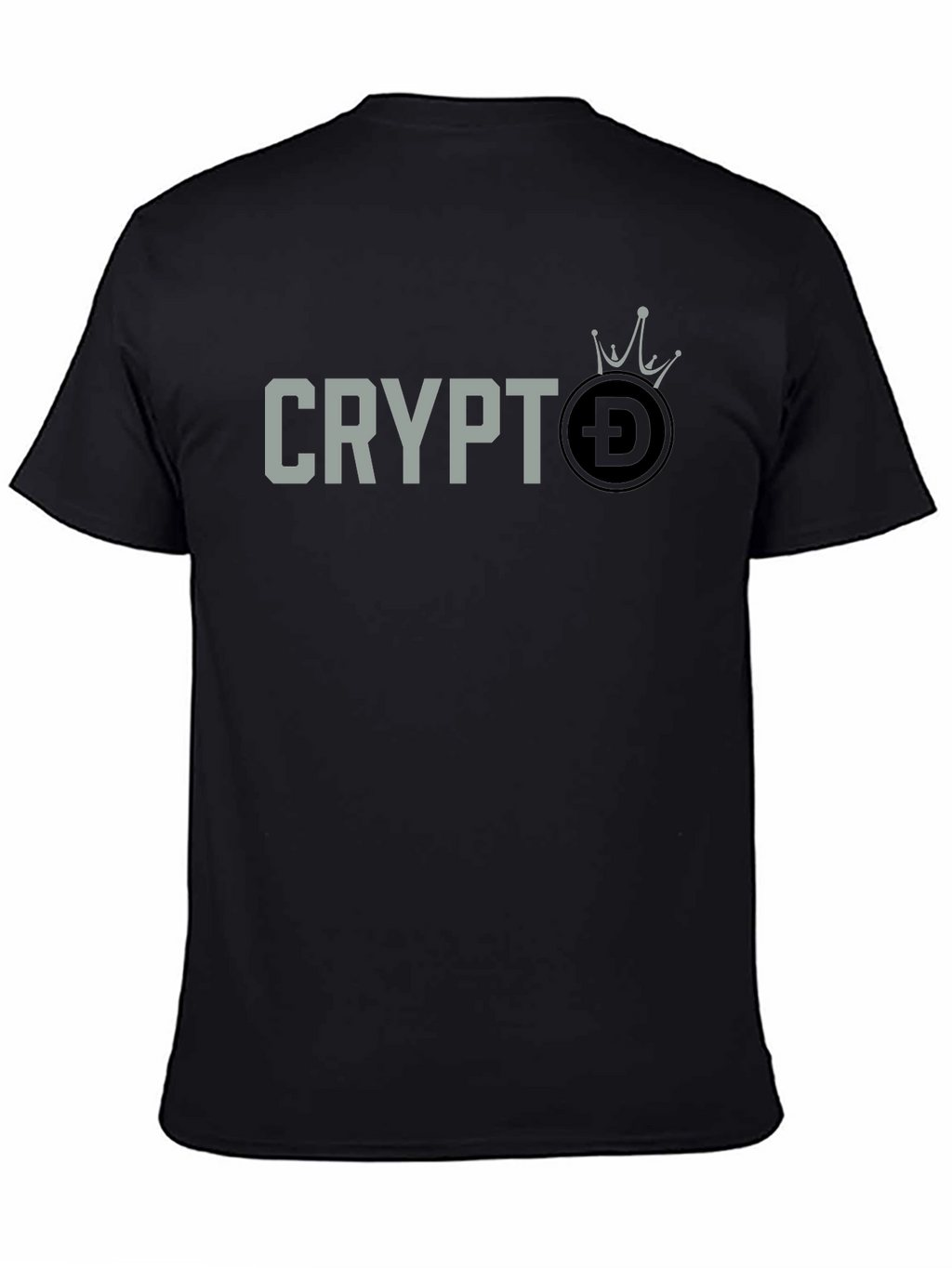 Crypto DOGE Crown T-Shirt - Black Graphic Tee