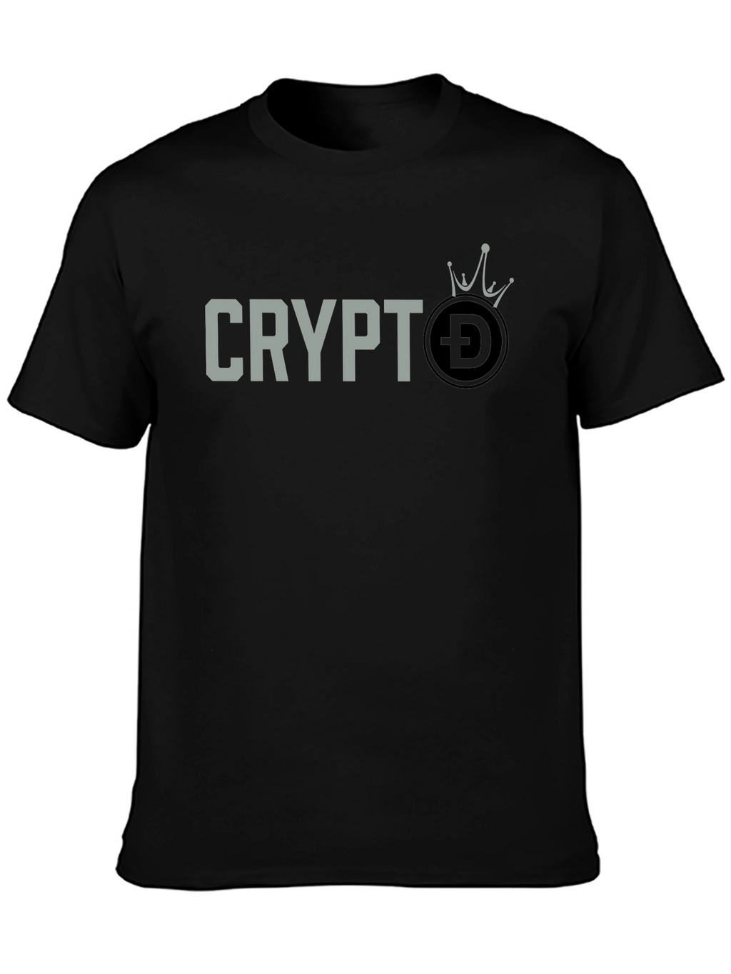 Crypto DOGE Crown T-Shirt - Black Graphic Tee