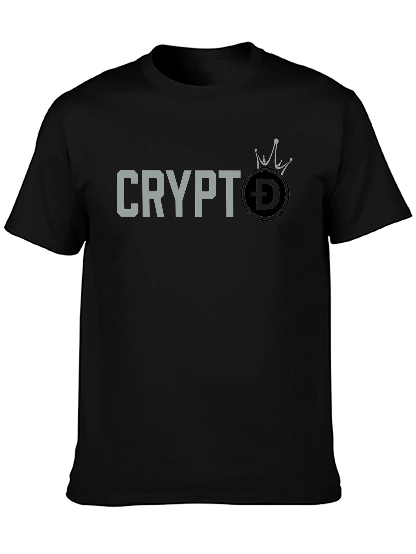 Crypto DOGE Crown T-Shirt - Black Graphic Tee